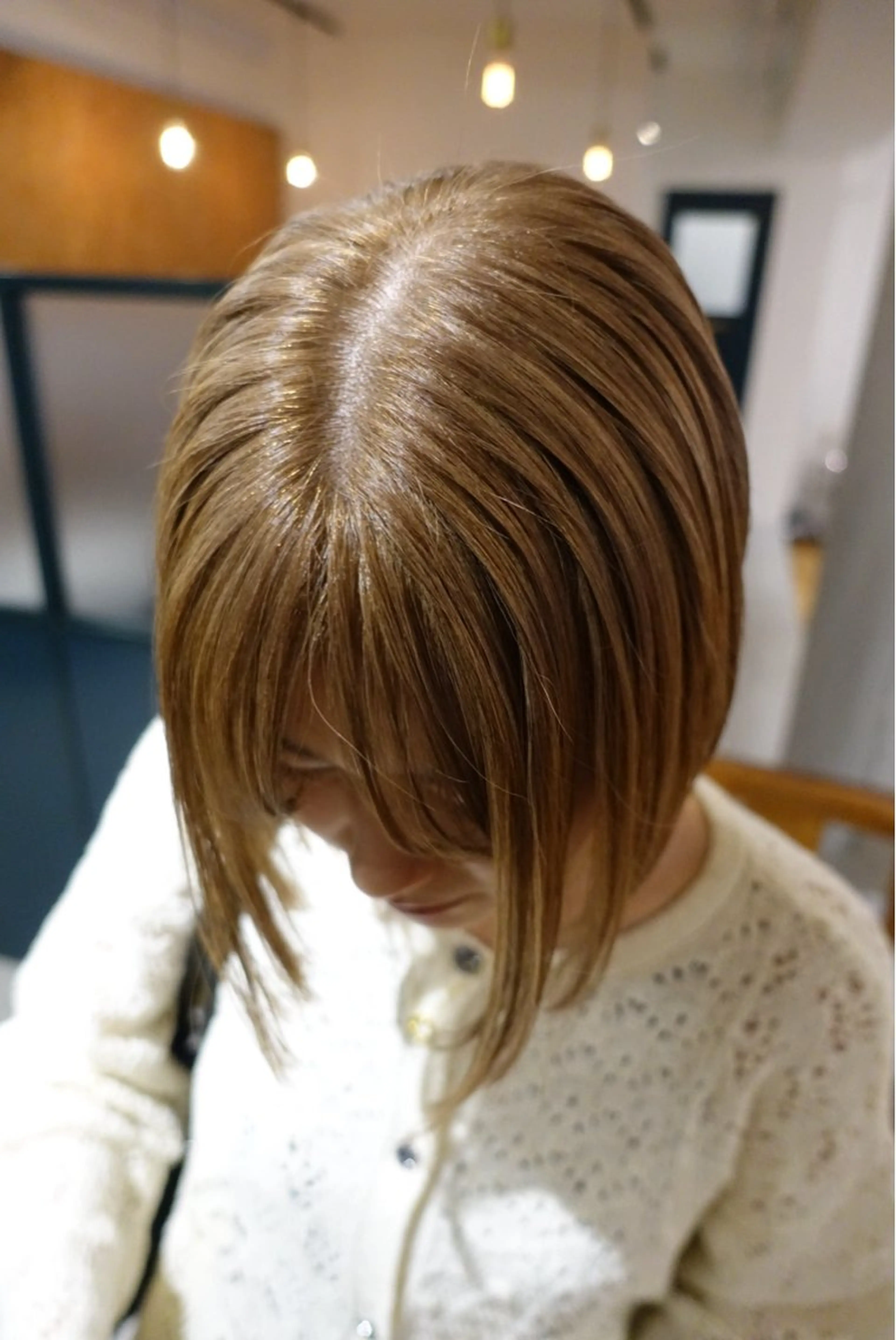 カラー ヘアカラー トリートメント YUUKI/ウルフ .ボブパーマのヘアスタイル