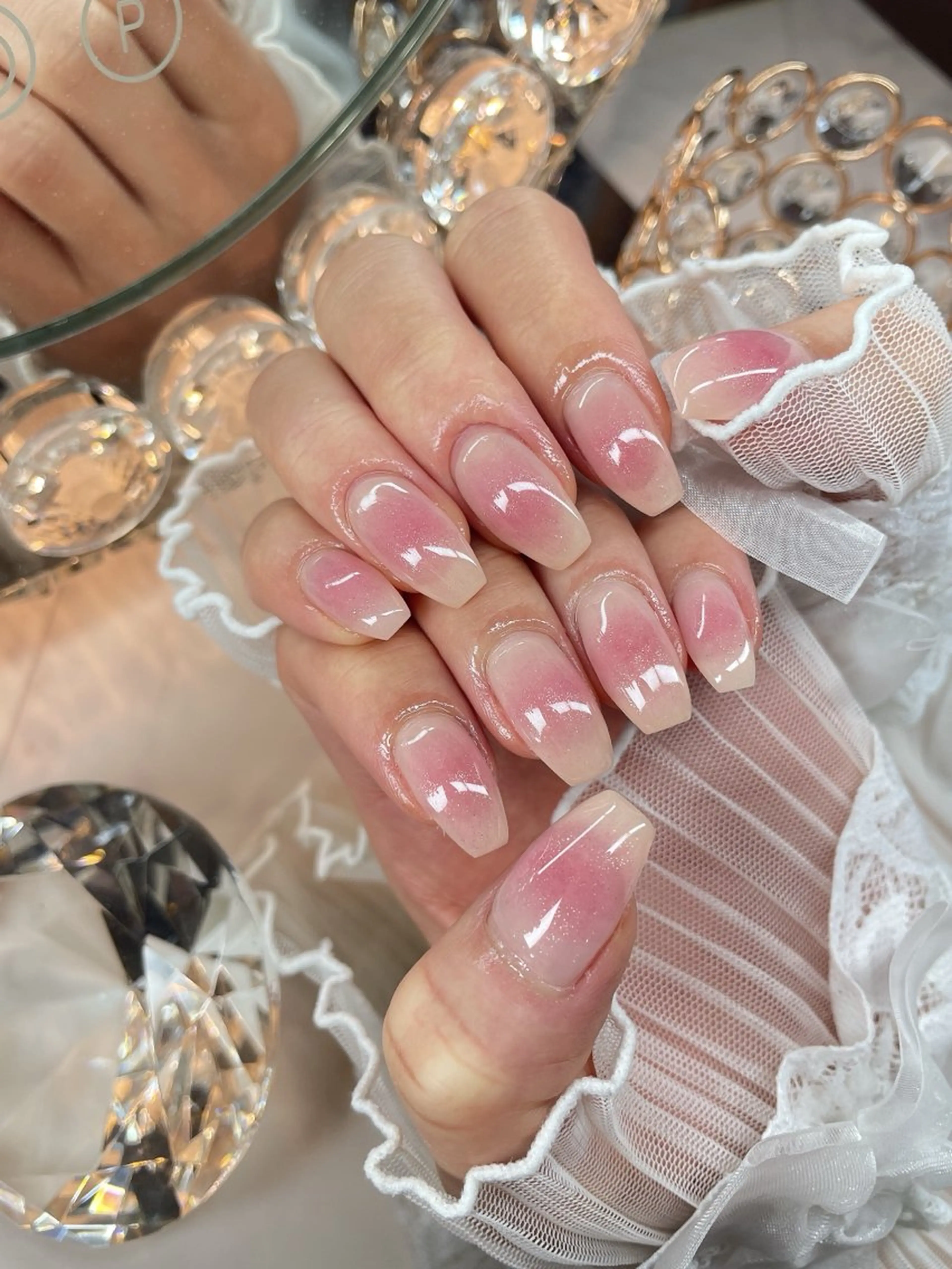 ネイル 23時まで❤︎韓国、 ワンホンネイルのネイルデザイン