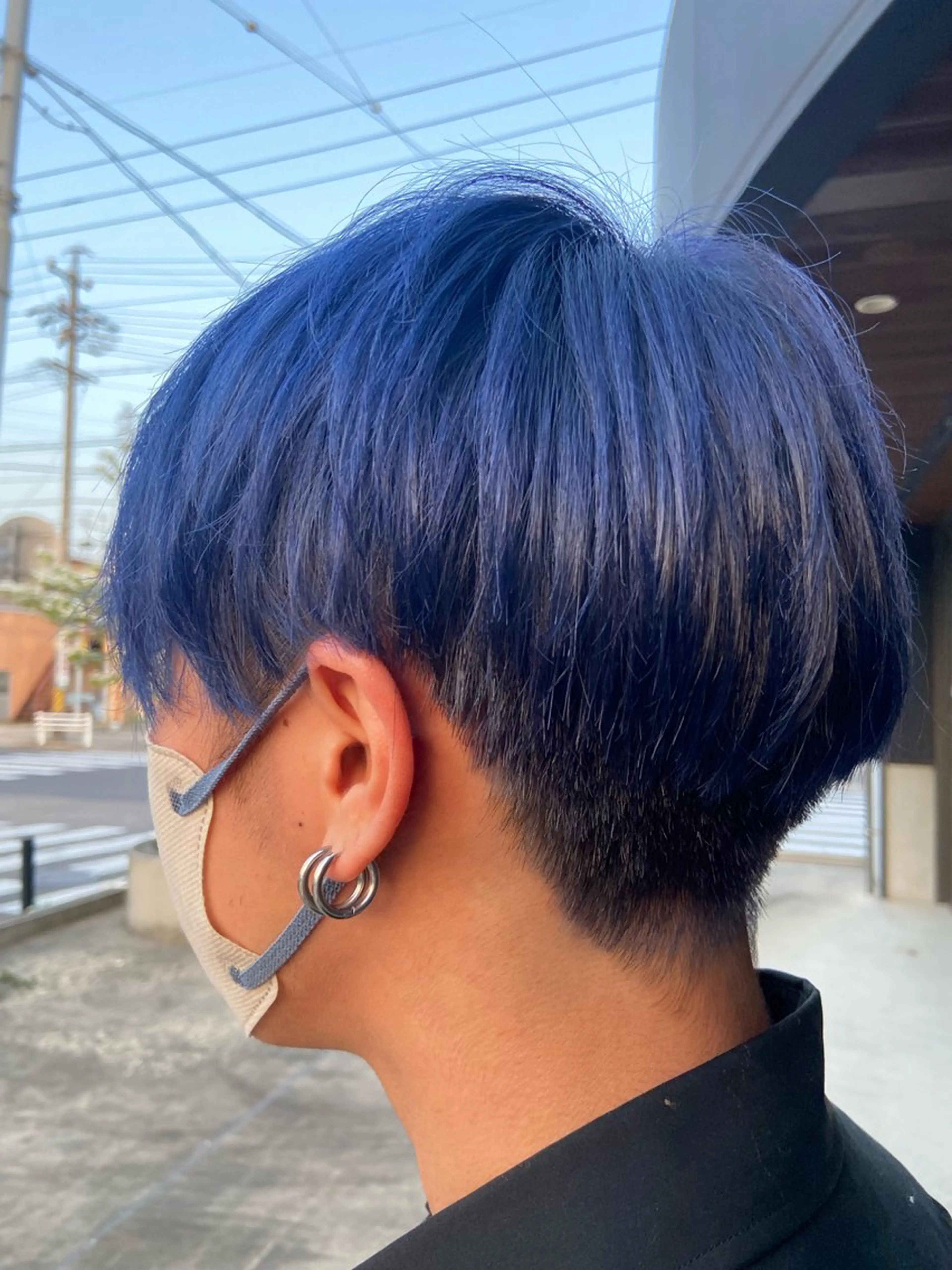 ショート カラー ブルーカラー ヘアカラー 千上 結希奈のヘアスタイル