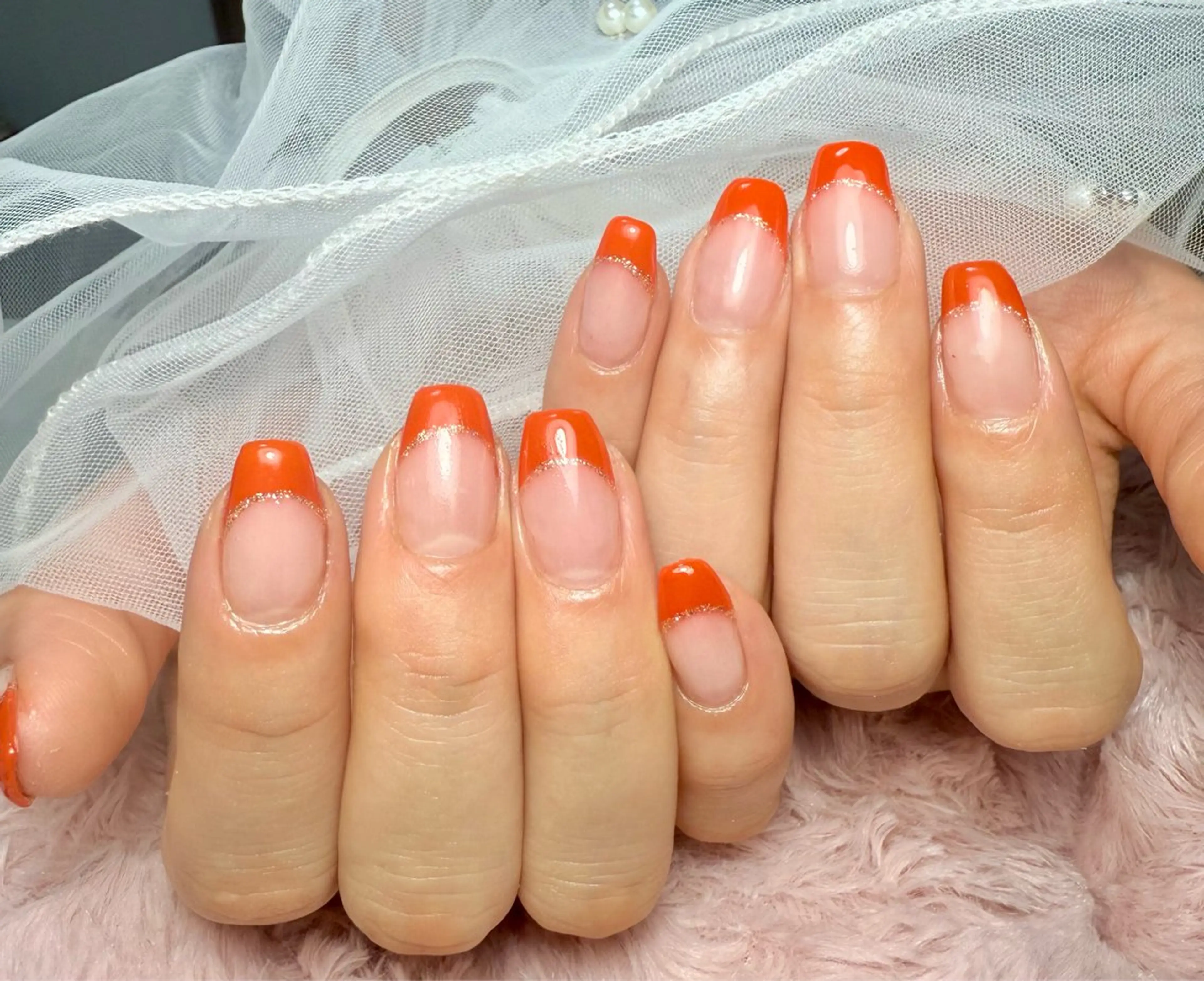 ネイル アートネイル チークネイル フラッシュネイル フラッシュマグ フレンチネイル M.N_ nailのネイルデザイン