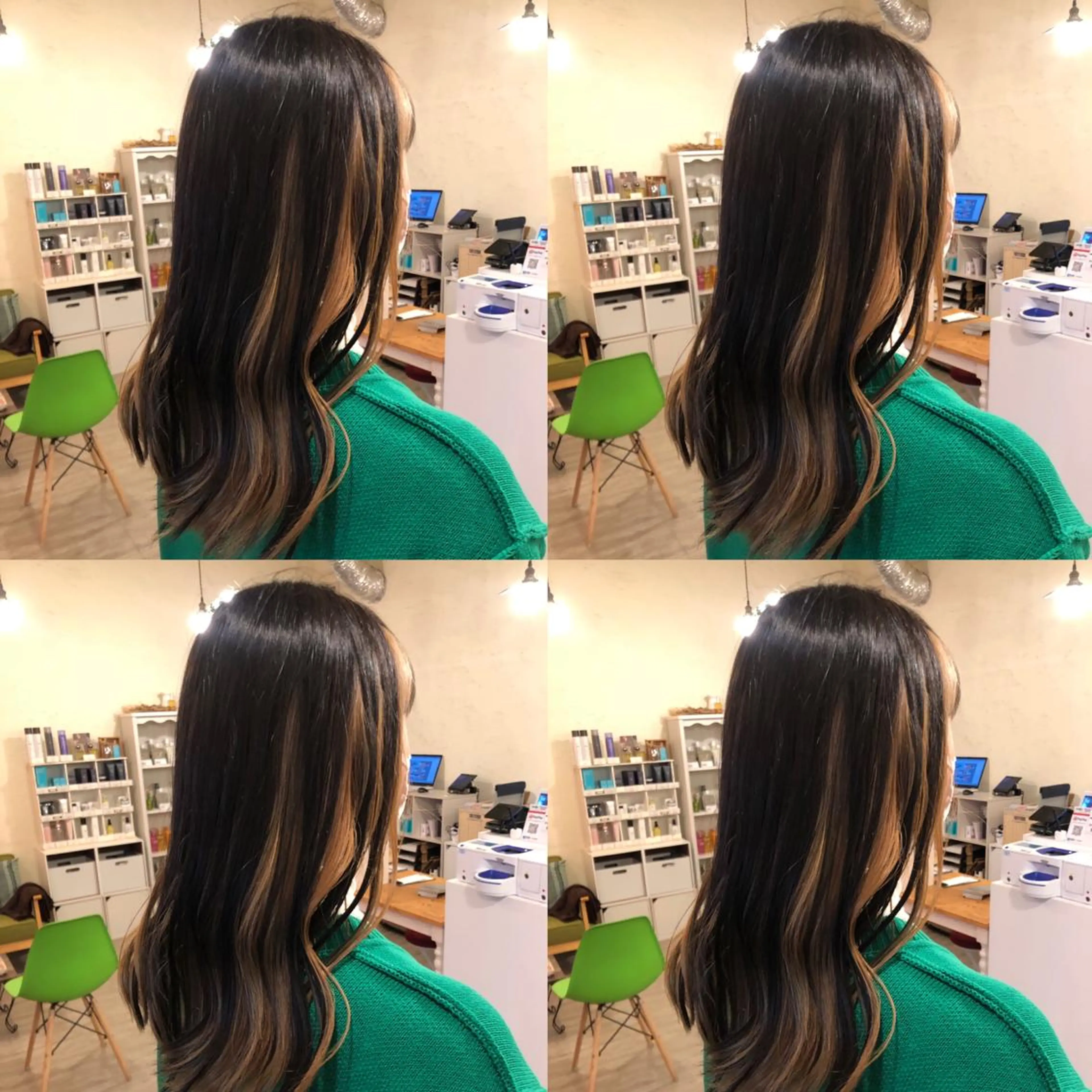 ロング 艶カラー🩵💛 NANAのヘアスタイル