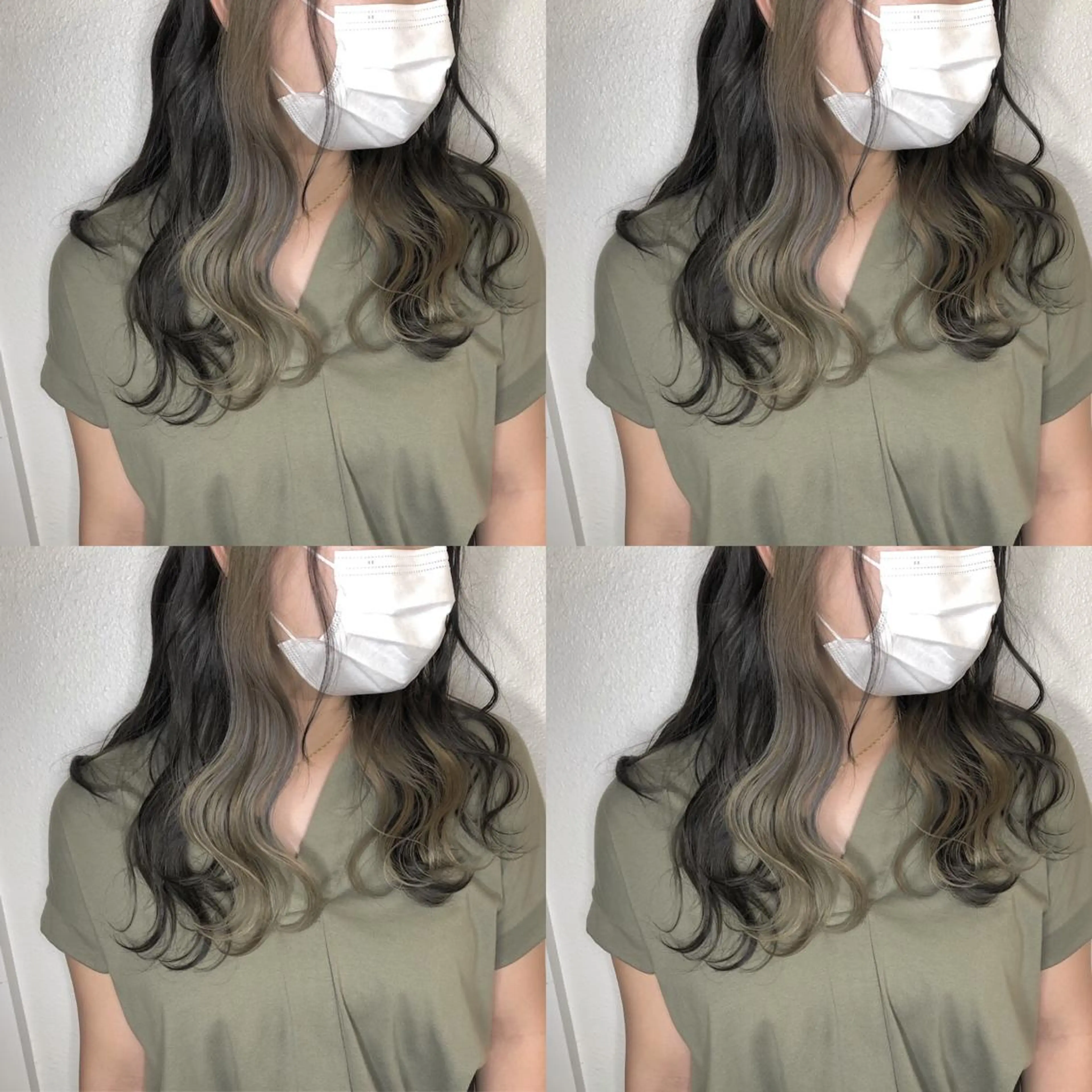 セミロング カラー ブリーチ あさだ しゅうたろうのヘアスタイル