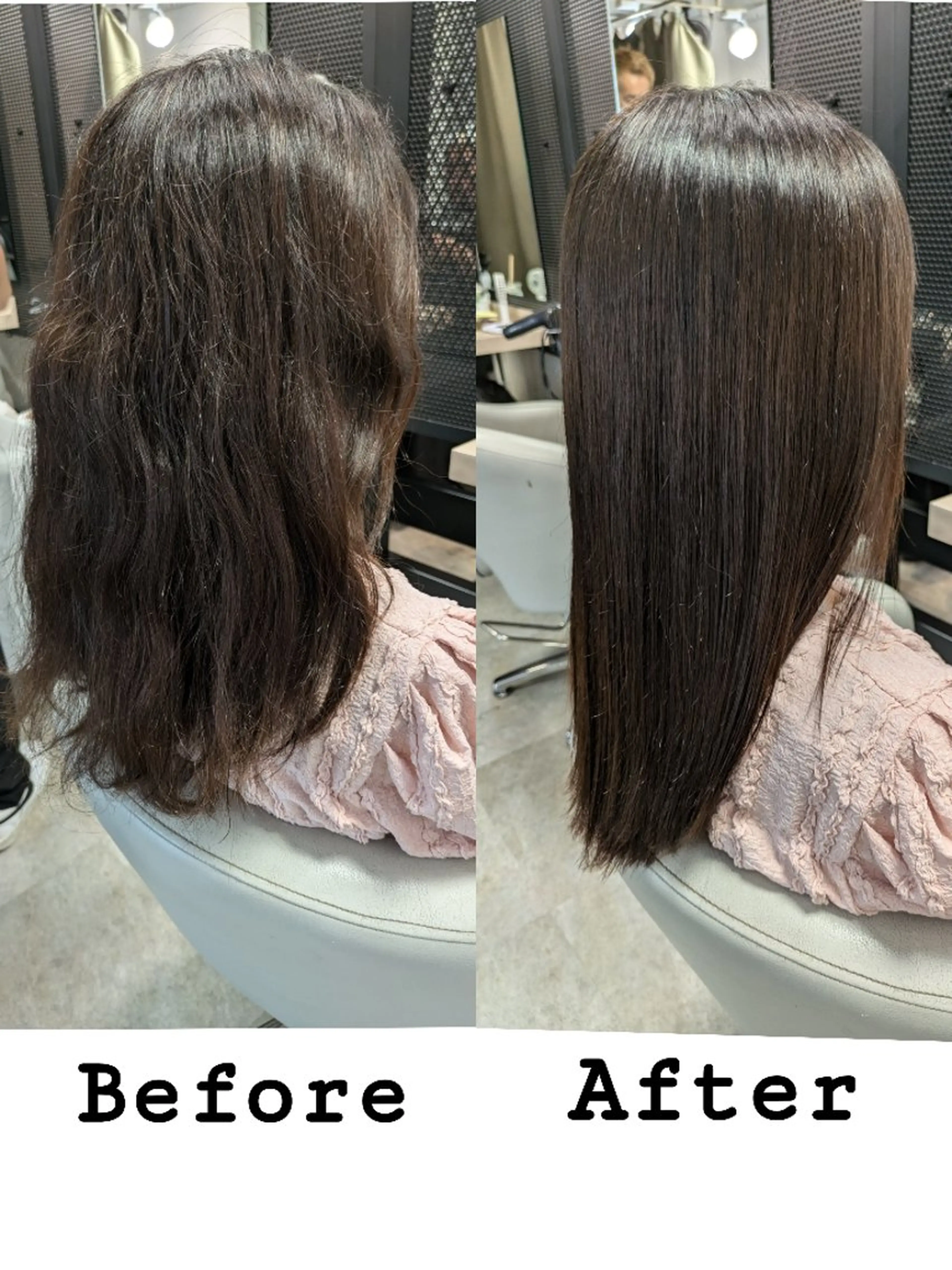 セミロング 韓国風ヘア 縮毛矯正 縮毛矯正 ベージュ＊Spica 【ミルクティー】のヘアスタイル