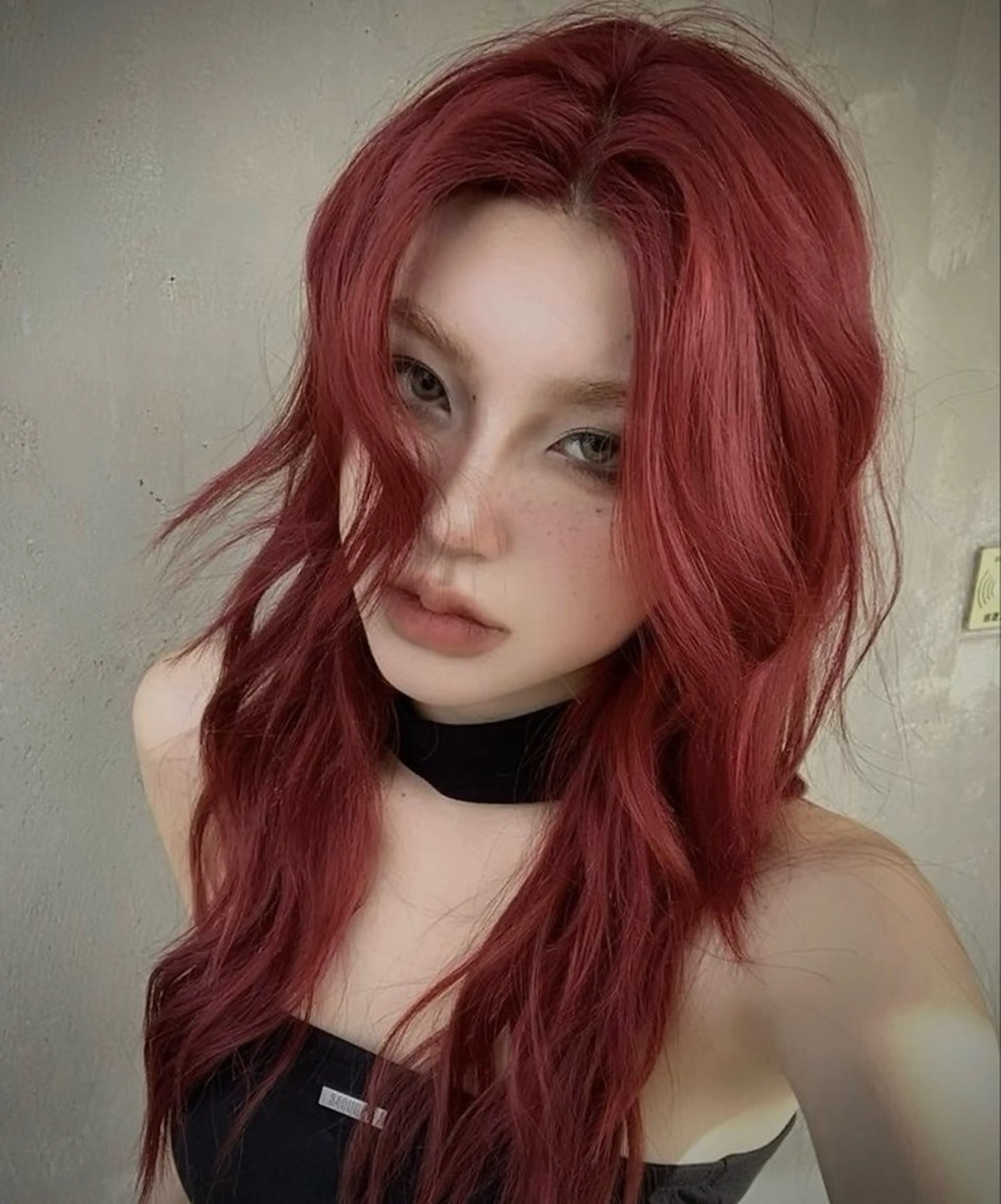 💗【当日予約🎯限定】💗迷ったらこれ💗💗透明感韓国風ワンカラー＋トリートメント＋コテ巻き仕上げ🍒の写真