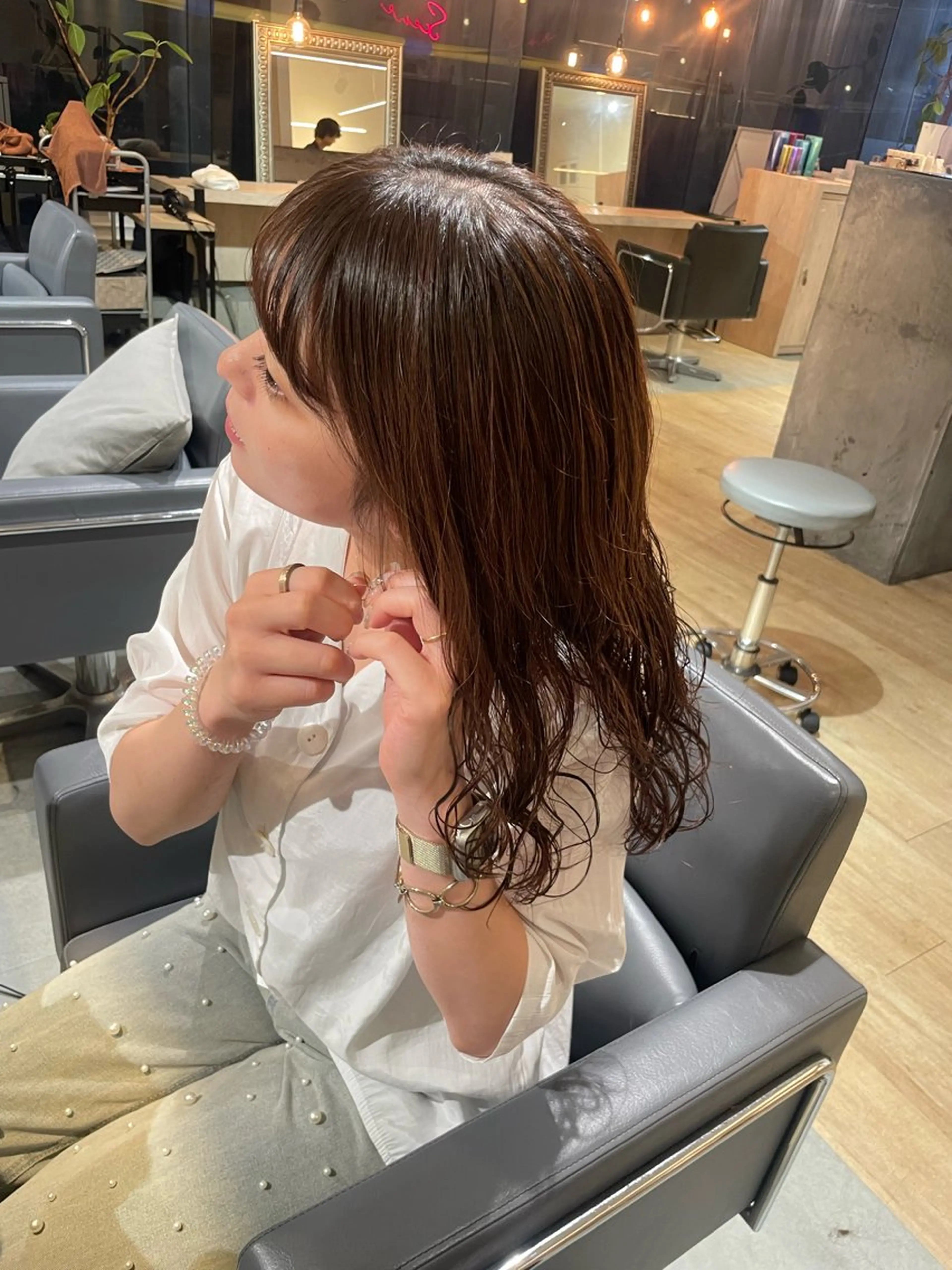 パーマ 🎀西川芽依/ 暖色カラー🎀のヘアスタイル
