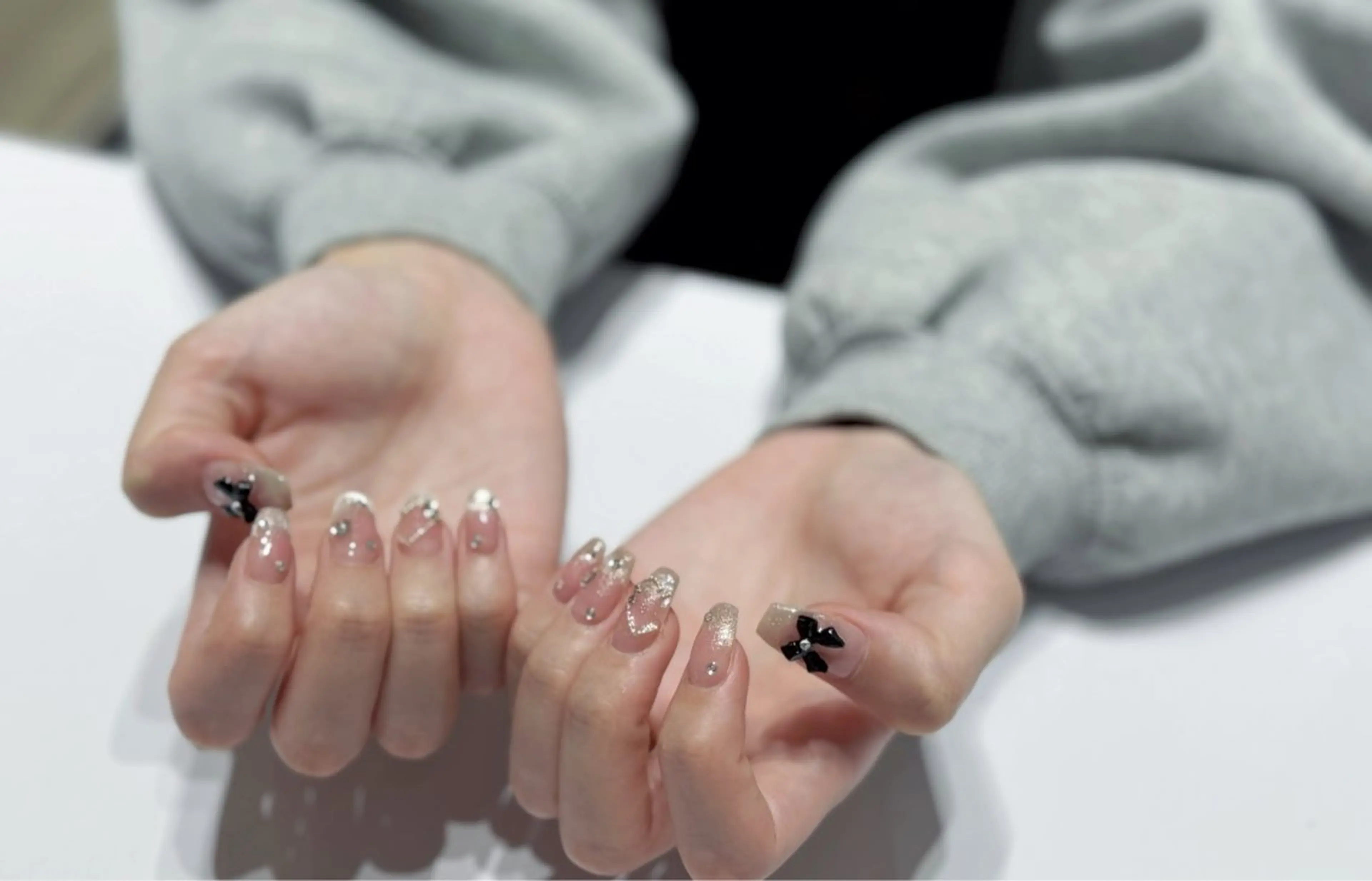 ネイル 持ち込み 清川 椿咲のネイルデザイン