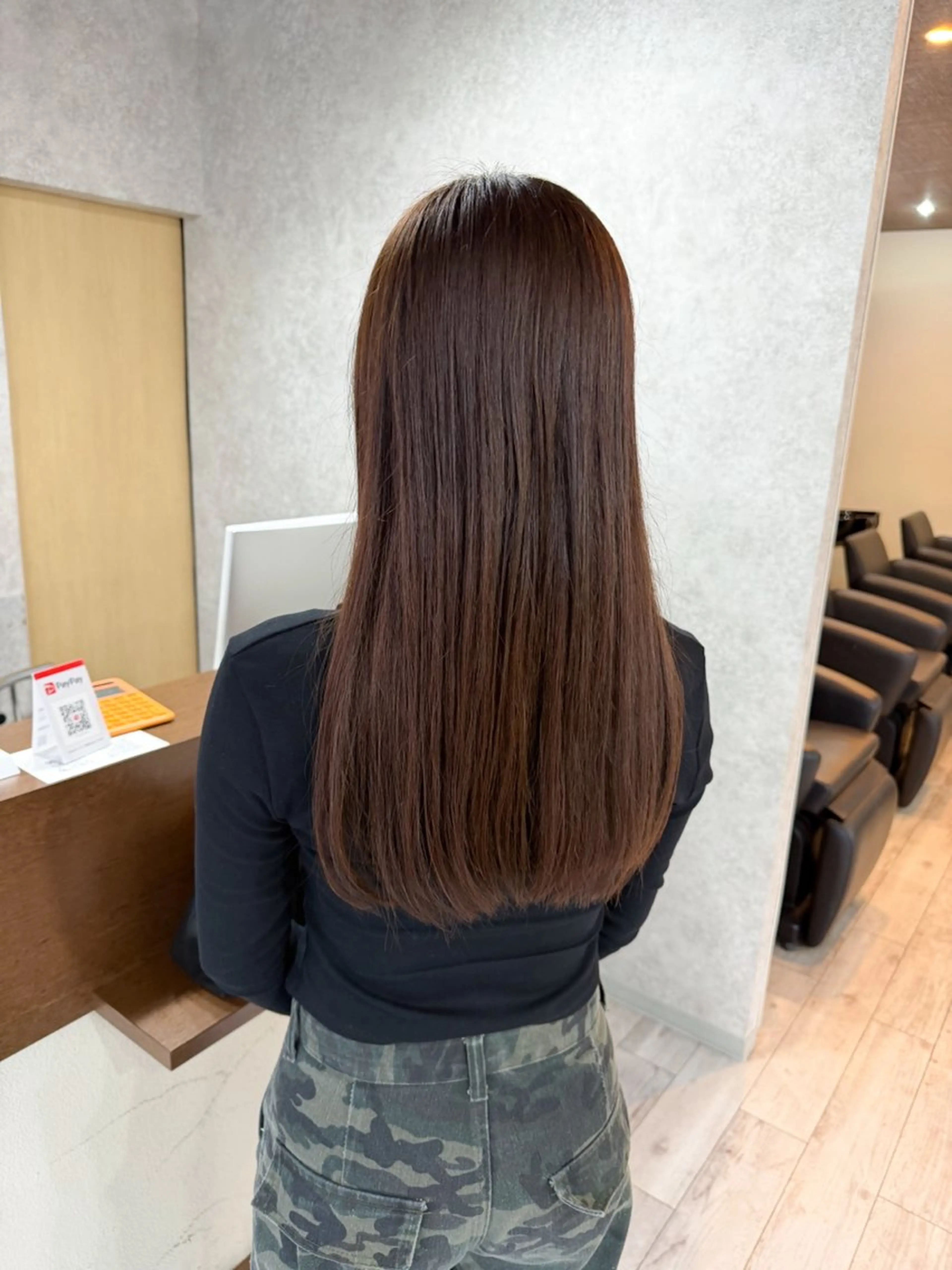 ロング カラー カット ヘアカラー トリートメント イワタ マハ/ minim hairのヘアスタイル