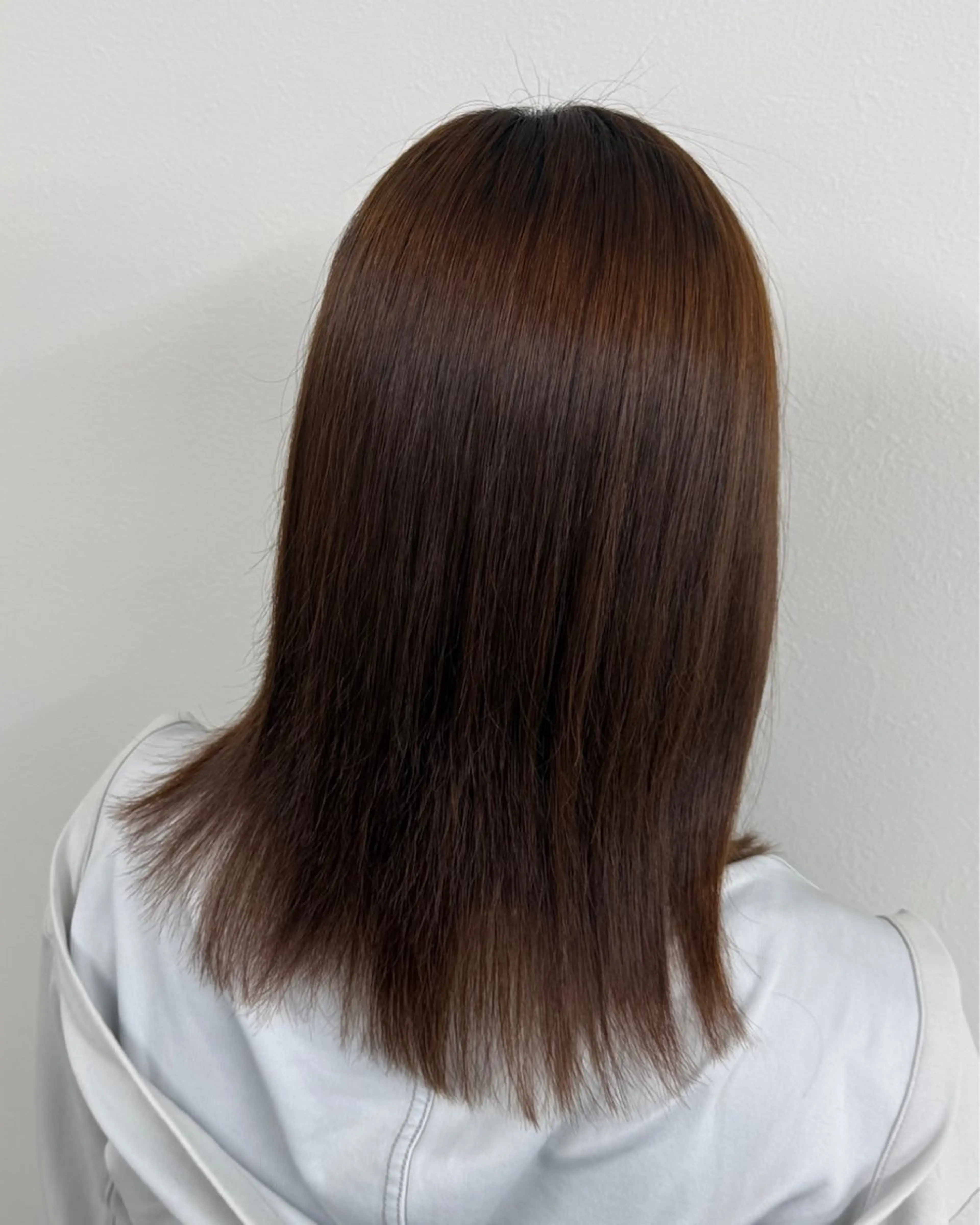 セミロング りきと🦋河原町 縮毛矯正/艶カラーのヘアスタイル