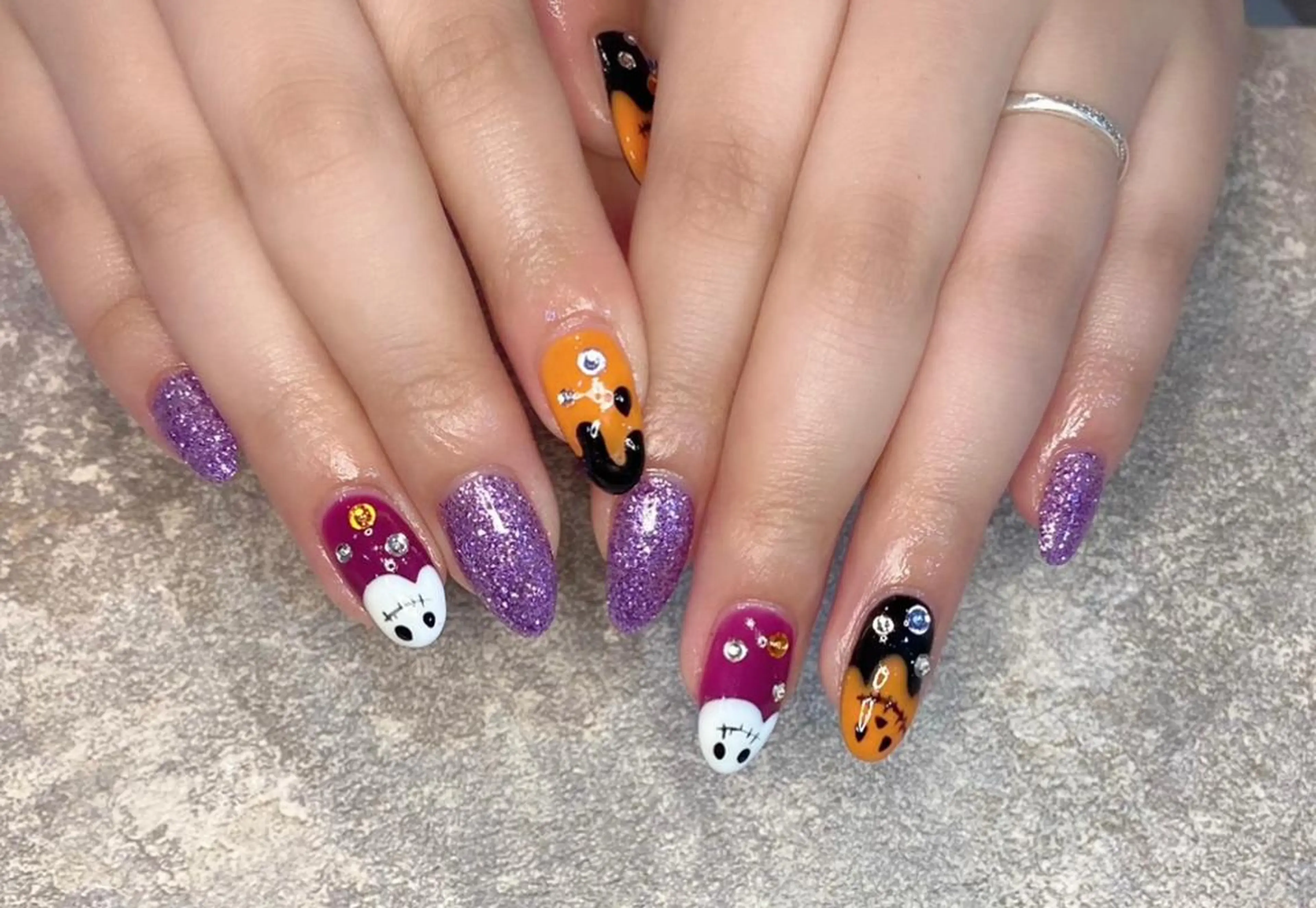 ネイル ハロウィン ハンドネイル Lino+ ネイル&よもぎ蒸しのネイルデザイン