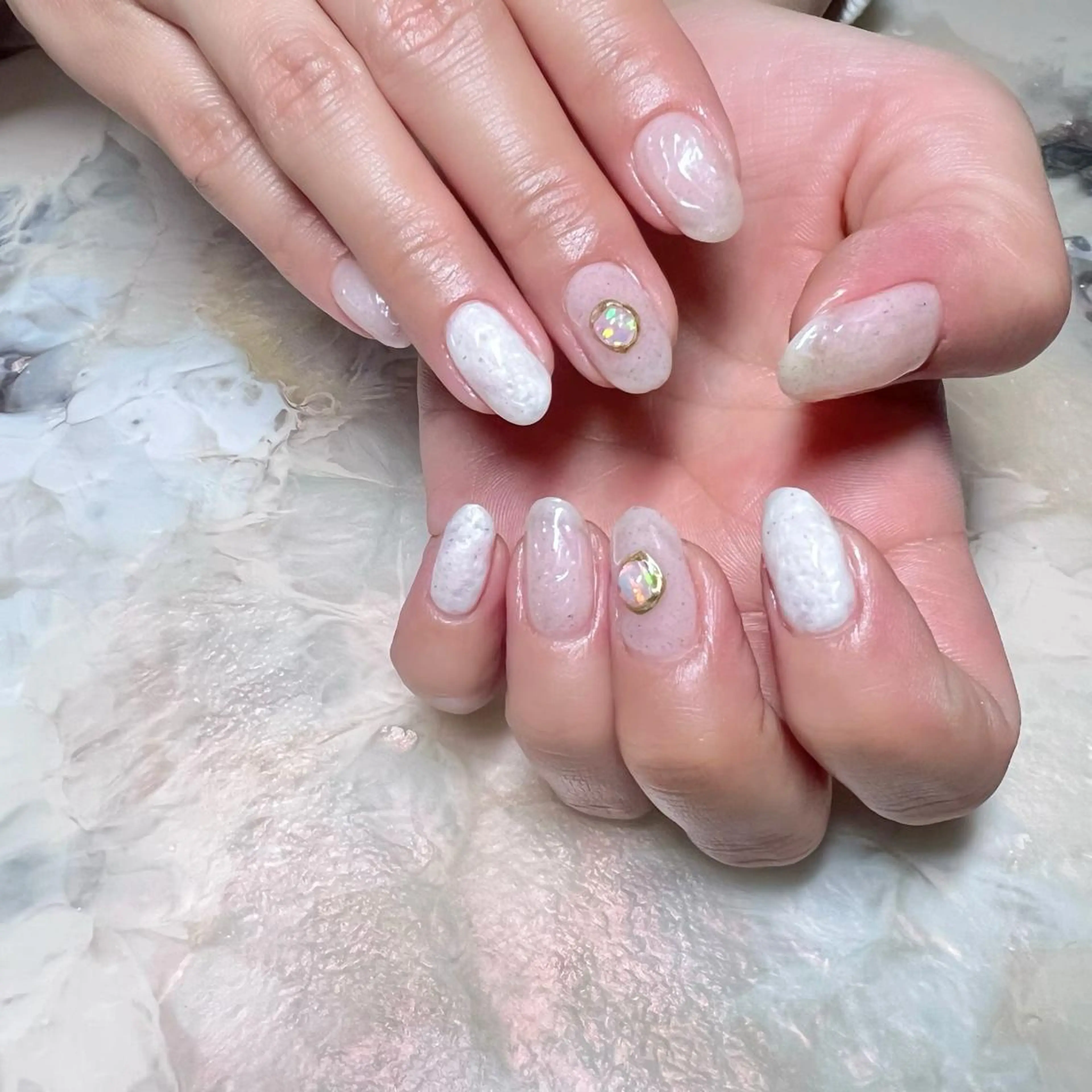 ネイル マグネットネイル ニュアンスネイル ショートネイル gemickle nailのネイルデザイン