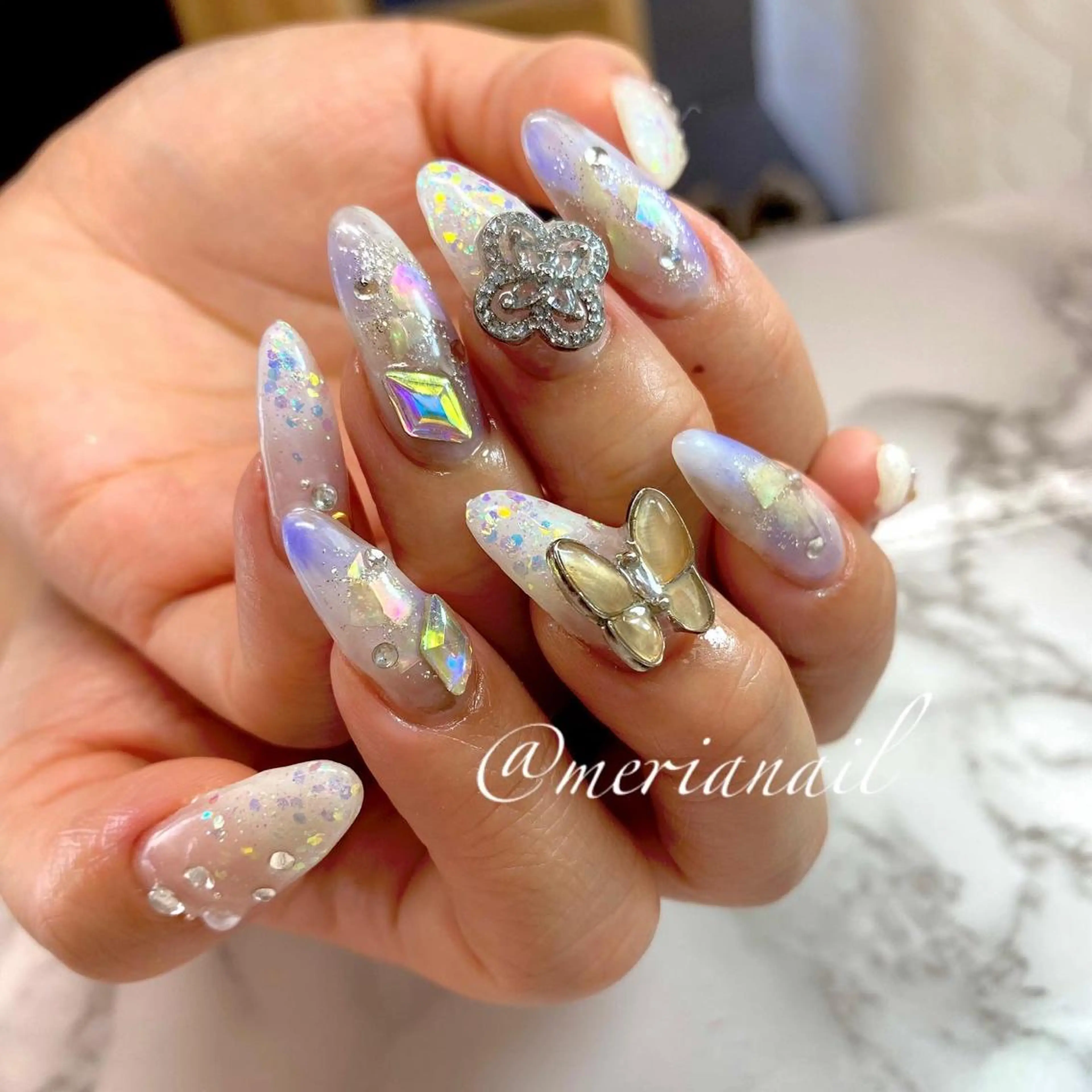 ロング ネイル ハンドネイル INFINITY Sachiのネイルデザイン