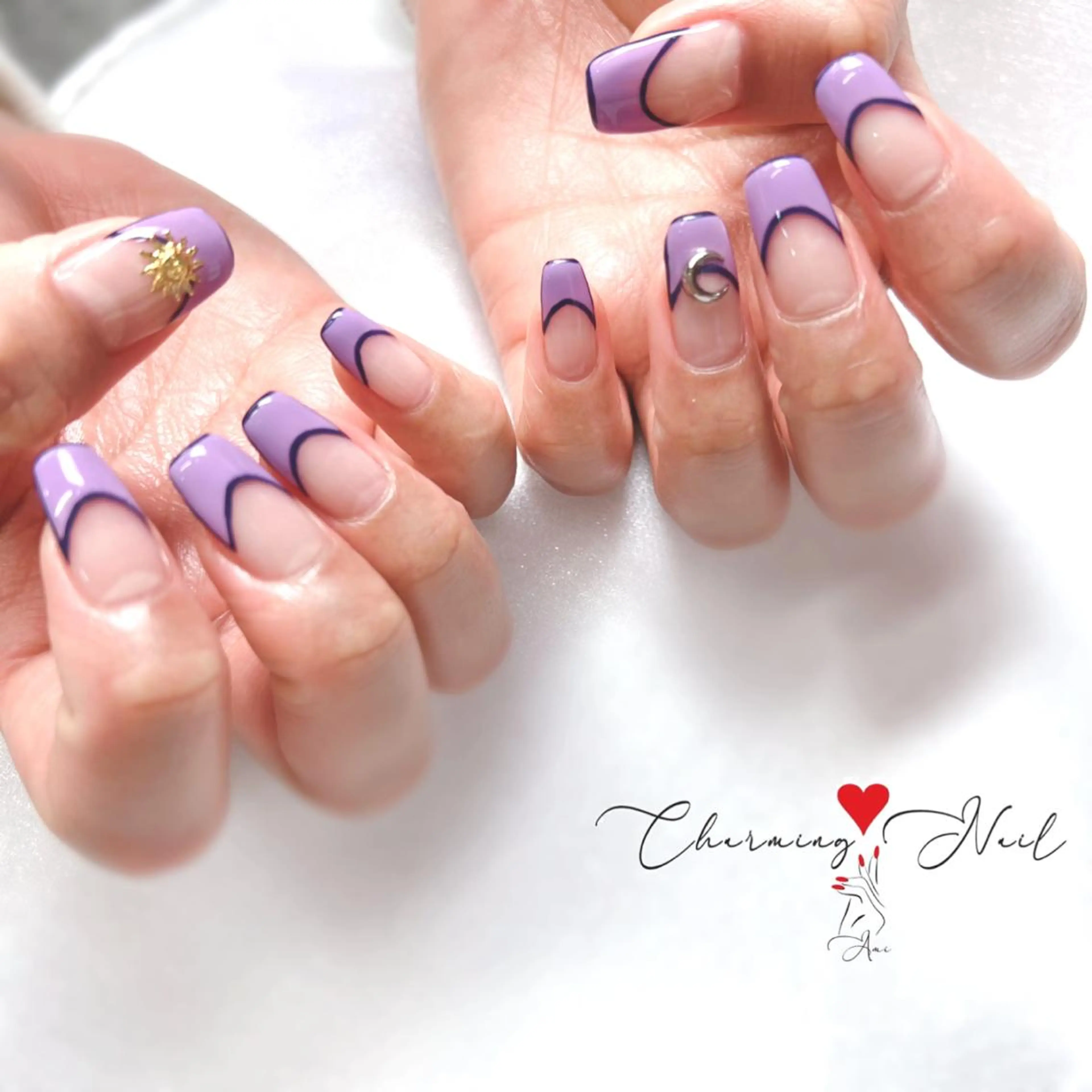 ネイル フレンチネイル 持ち込み パープル Charming❤️Nail所属・Nailist Amiのその他イメージ