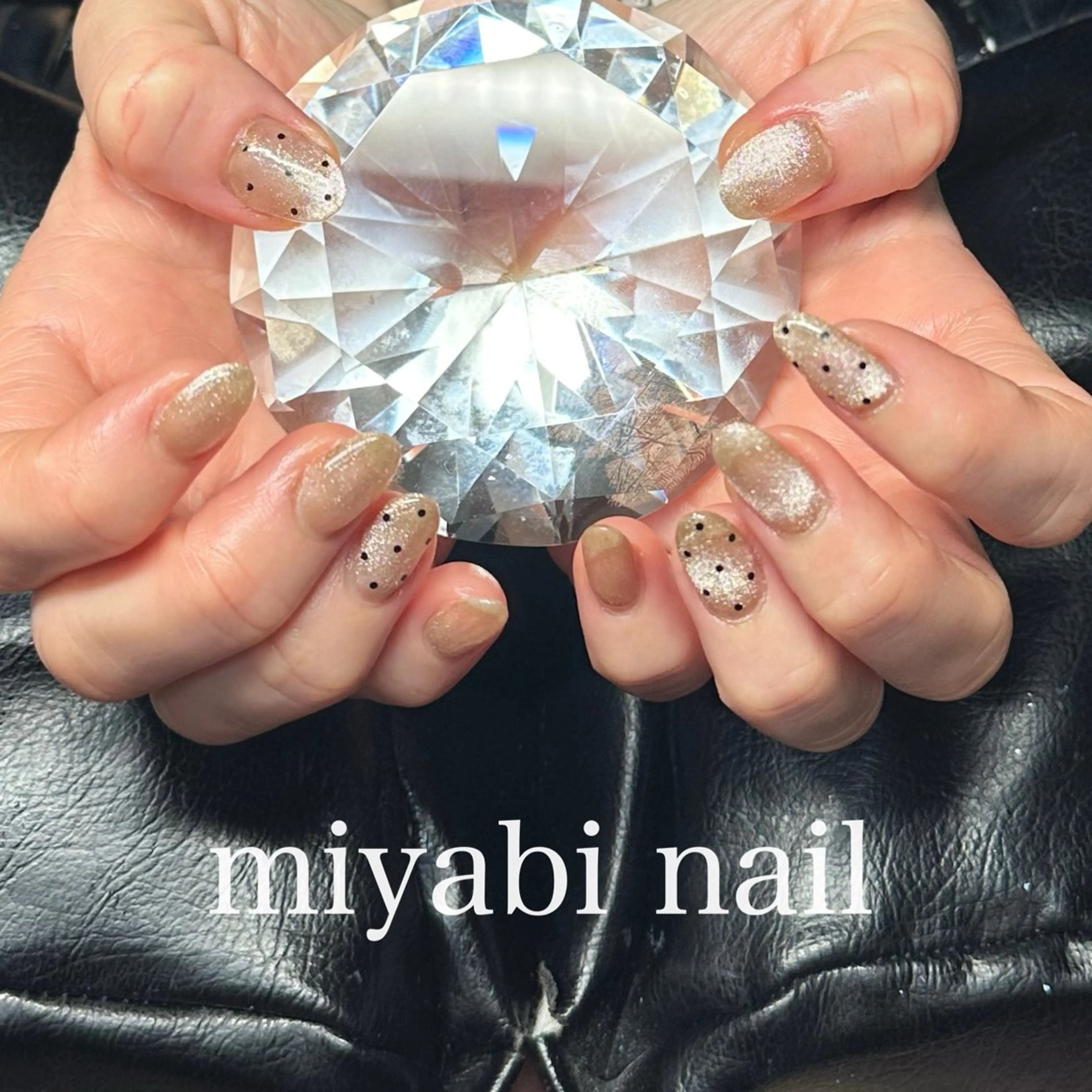 ネイル アートネイル ドット ジェルネイル マグネットネイル 持ち込み ハンドネイル miyabi nail 桂川駅近くのネイルデザイン