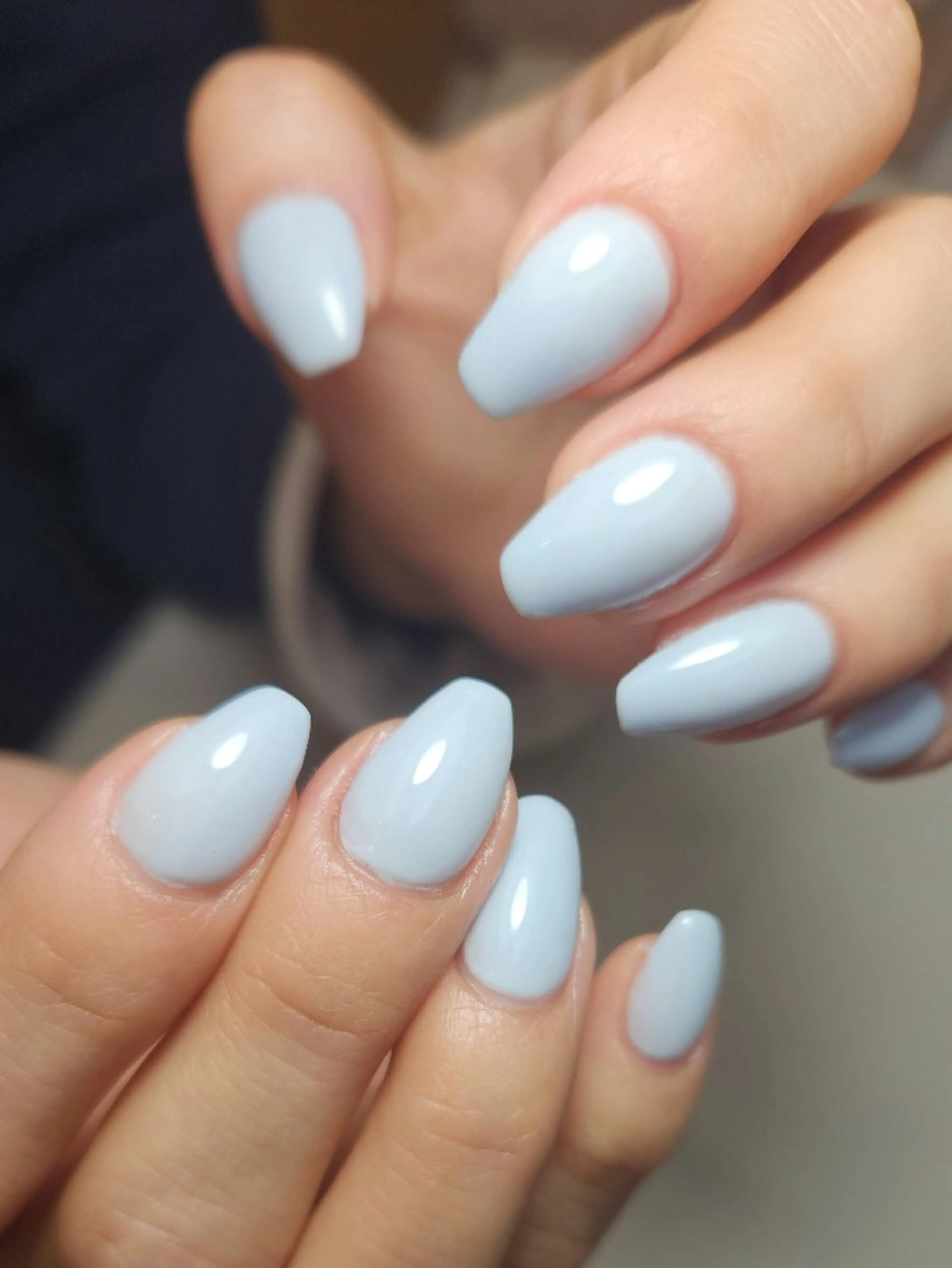 ネイル 水色 ワンカラーネイル ハンドネイル NailSalon  N.中目黒のネイルデザイン