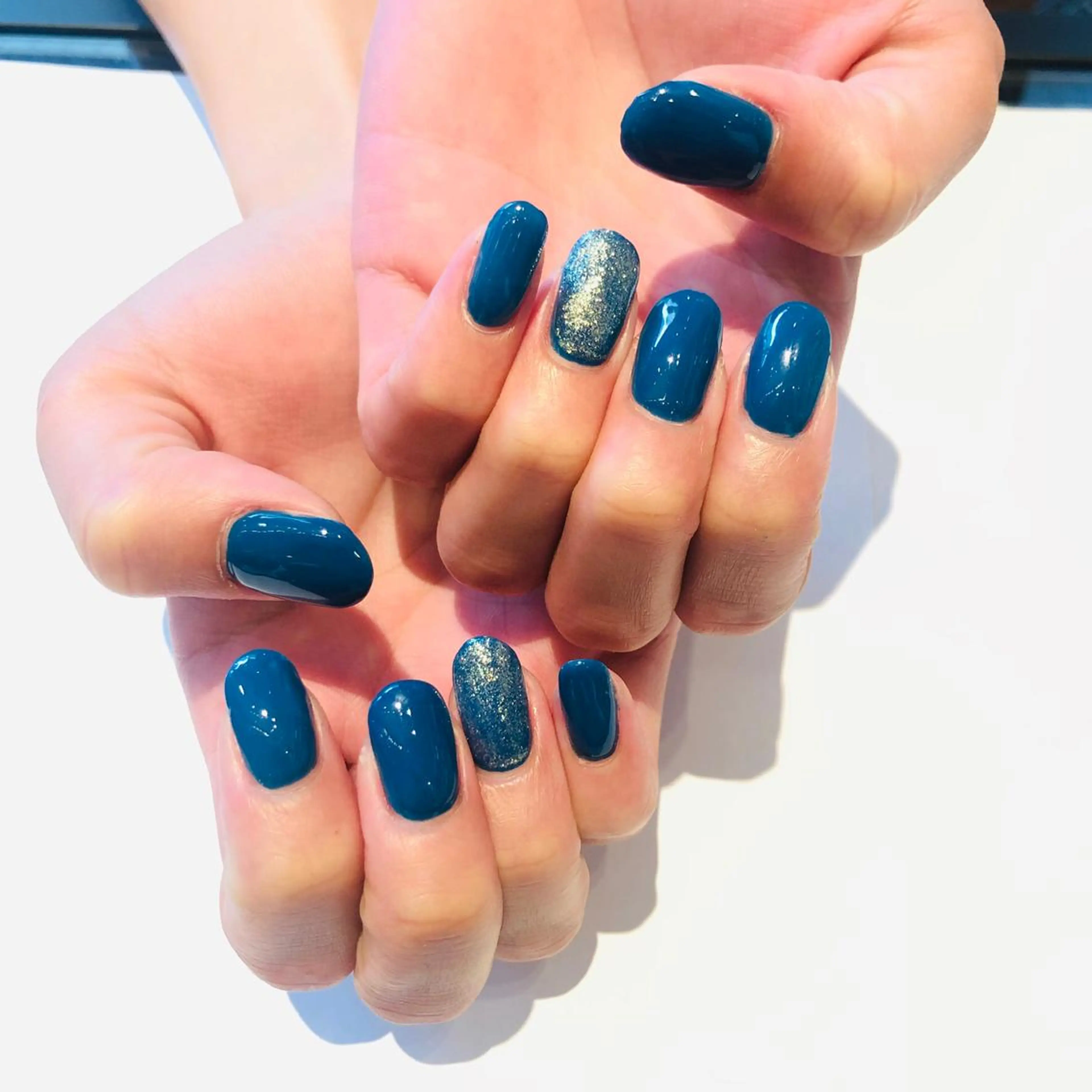 ネイル ブルー 大阪福島韓国束感まつ げ Sayaka🤍のマツエク・マツパデザイン