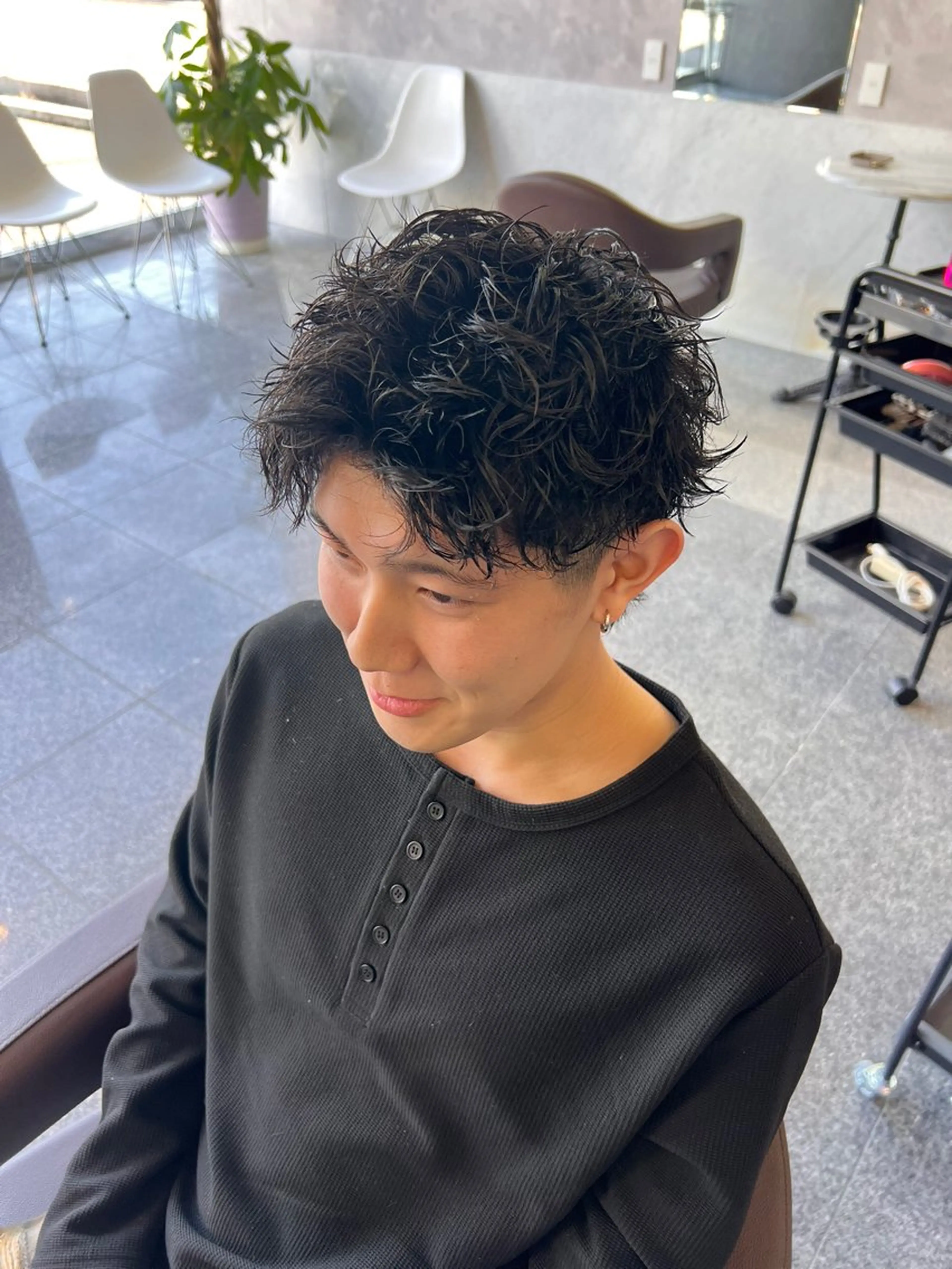 ショート パーマ メンズ メンズパーマ カット パーマ トリートメント Oops旧TABOO 早野太郎のヘアスタイル