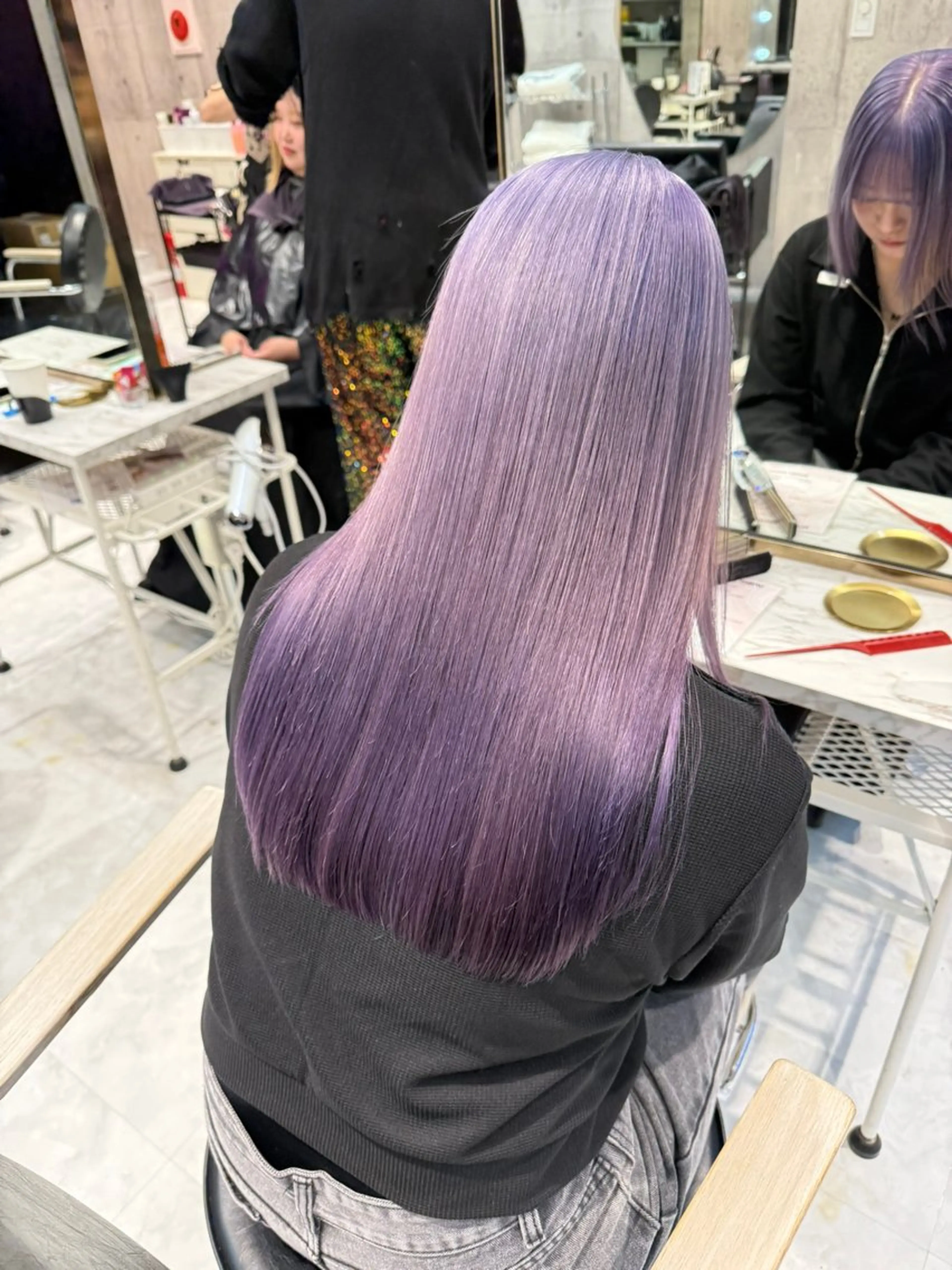 ロング カラー ヘアカラー トリートメント ヘアセット ハイトーンアレンジ 🦋🥀Shuriのヘアスタイル