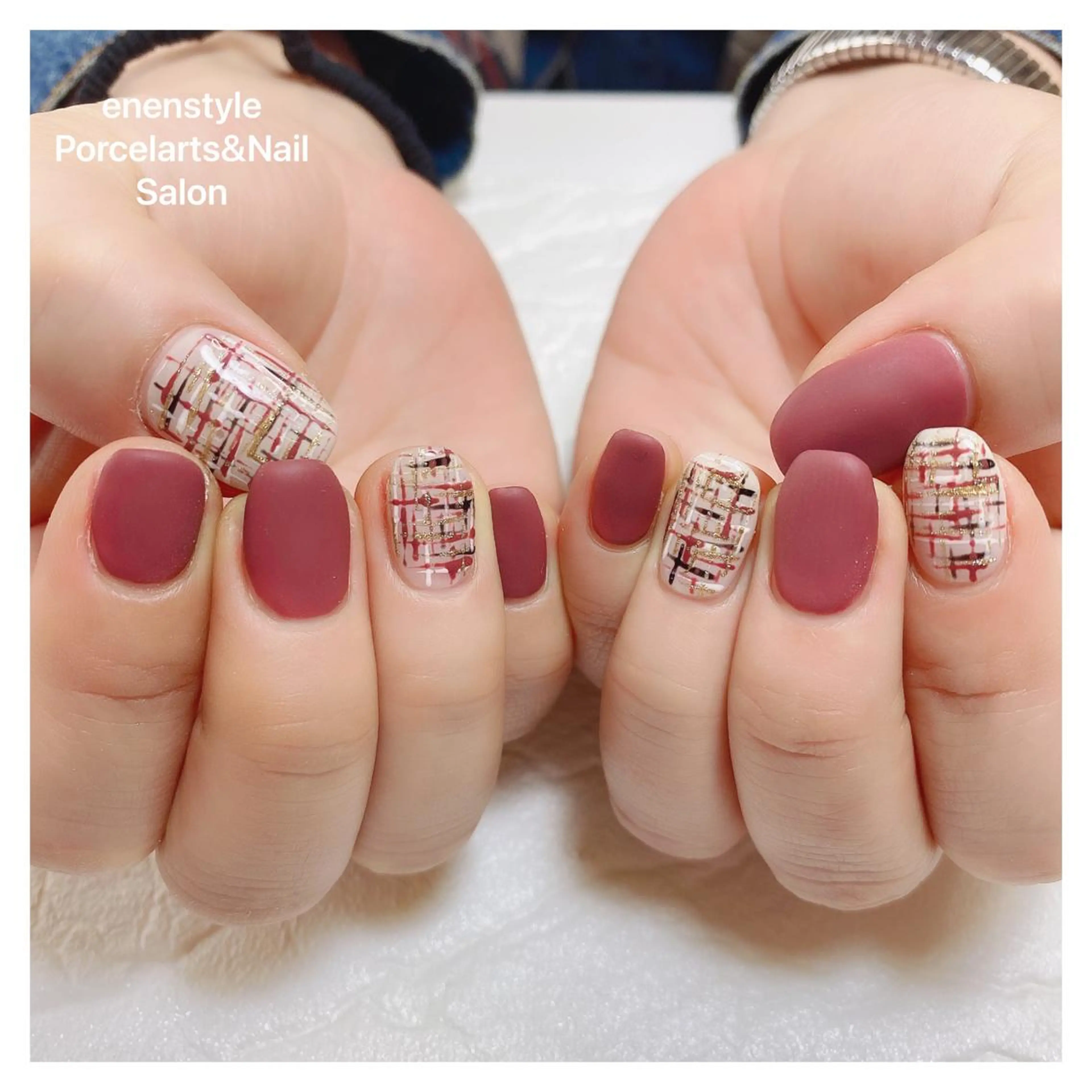 ミディアム ネイル ハンドネイル 👑enen style👑のネイルデザイン