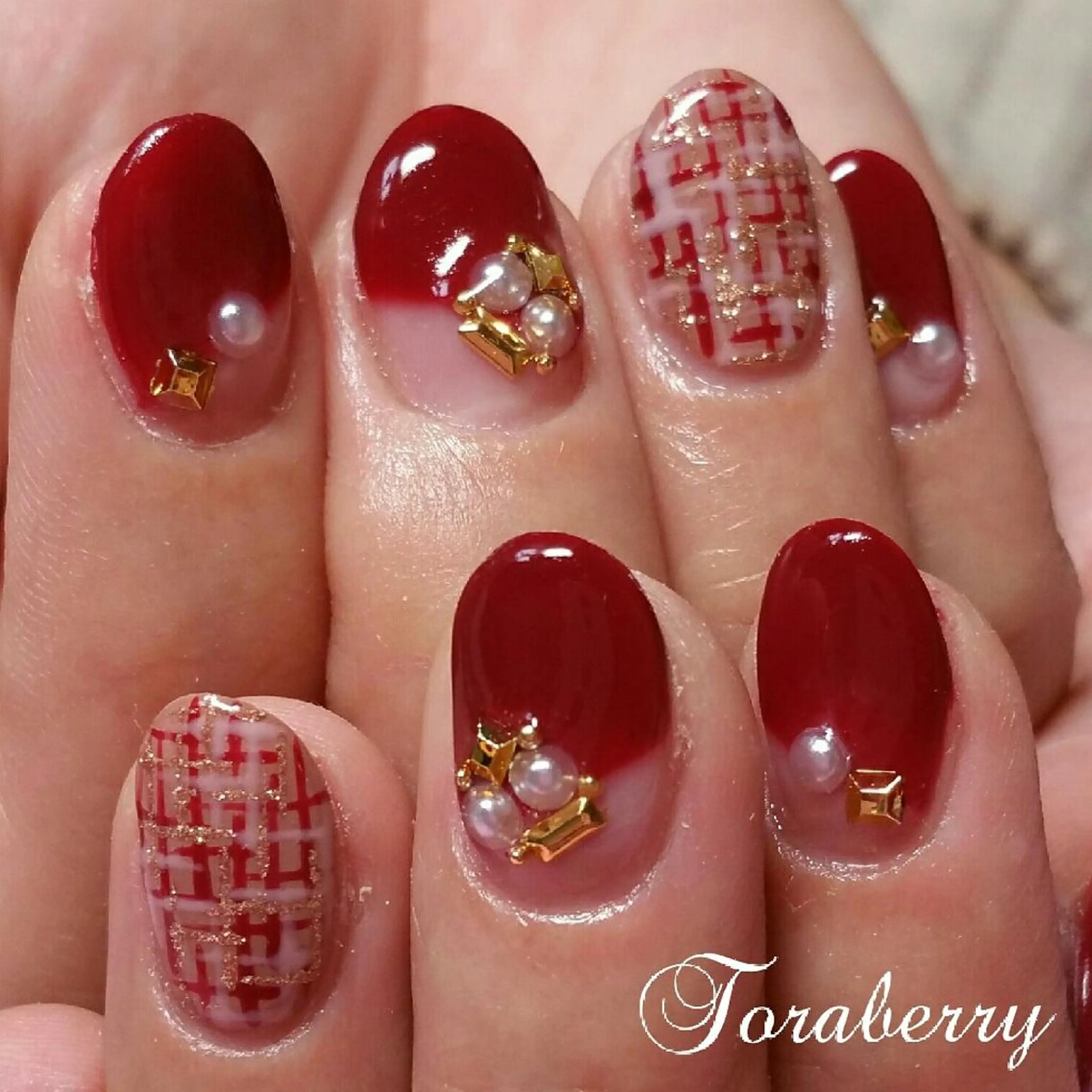 ネイル ツイードネイル ハンドネイル ネイリスト なつみのネイルデザイン