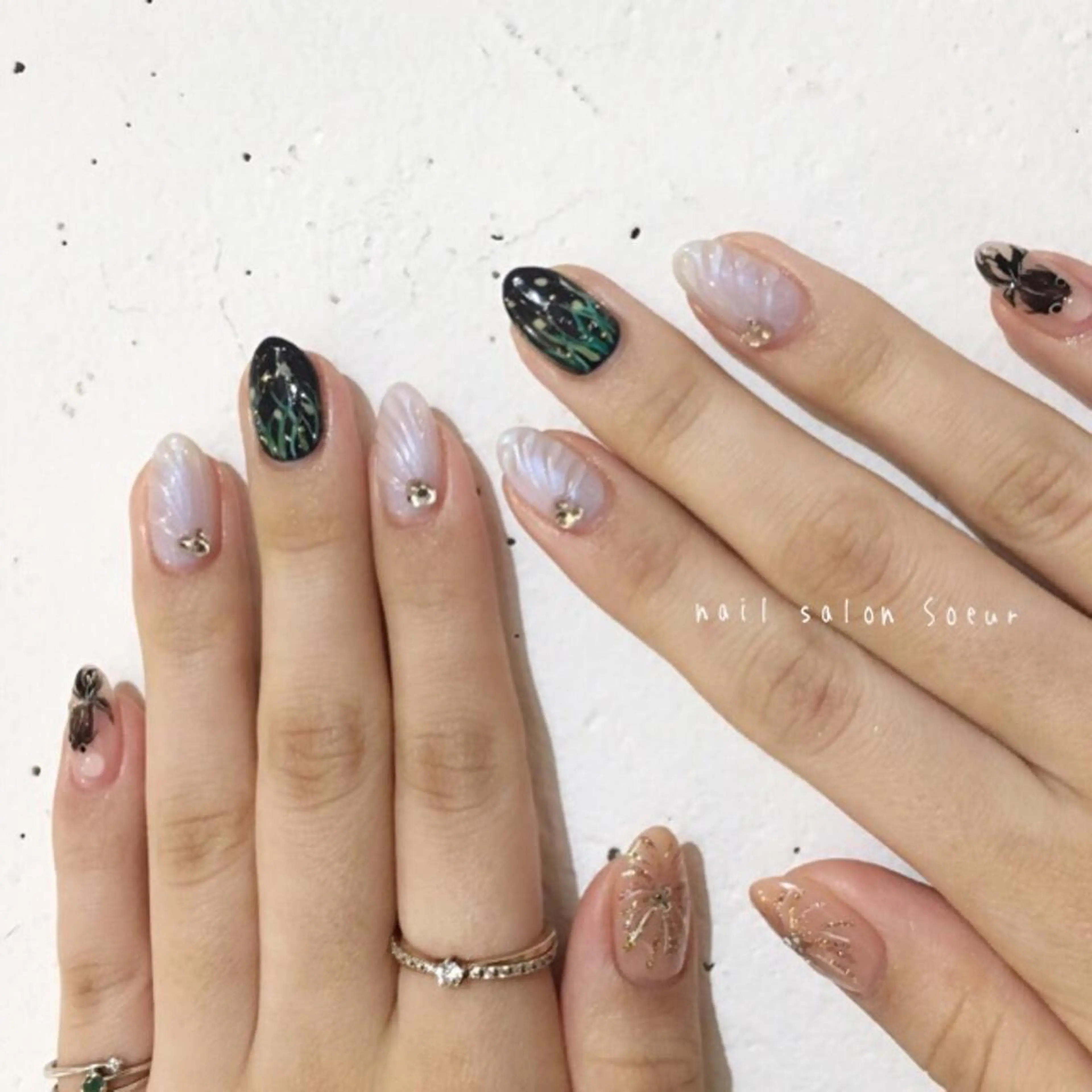 ネイル アートネイル ジェルネイル 持ち込み ハンドネイル nail salon Soeurのネイルデザイン
