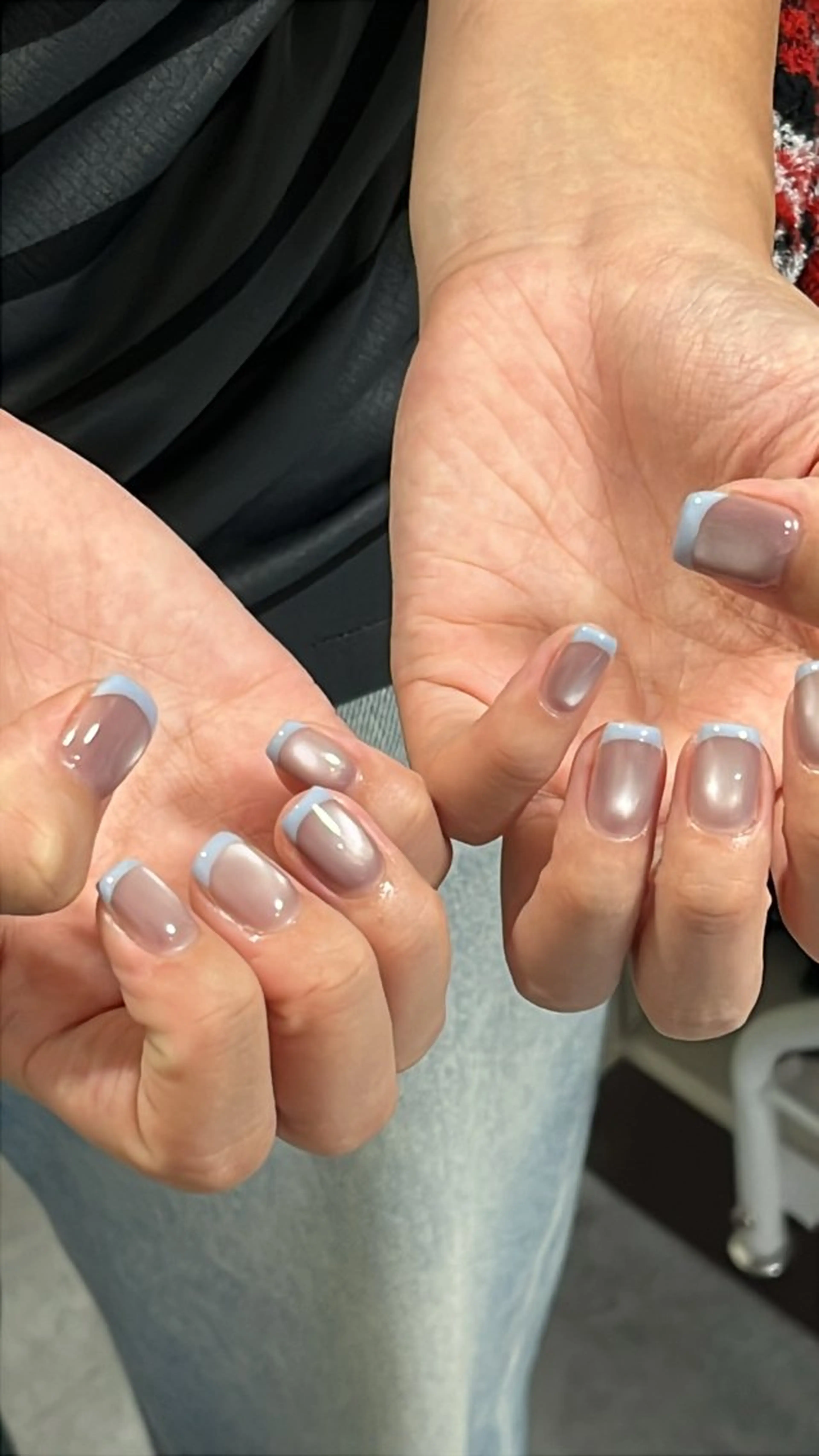 ネイル フレンチネイル マグネットネイル ハンドネイル NailByua 武蔵新城徒歩4分のネイルデザイン