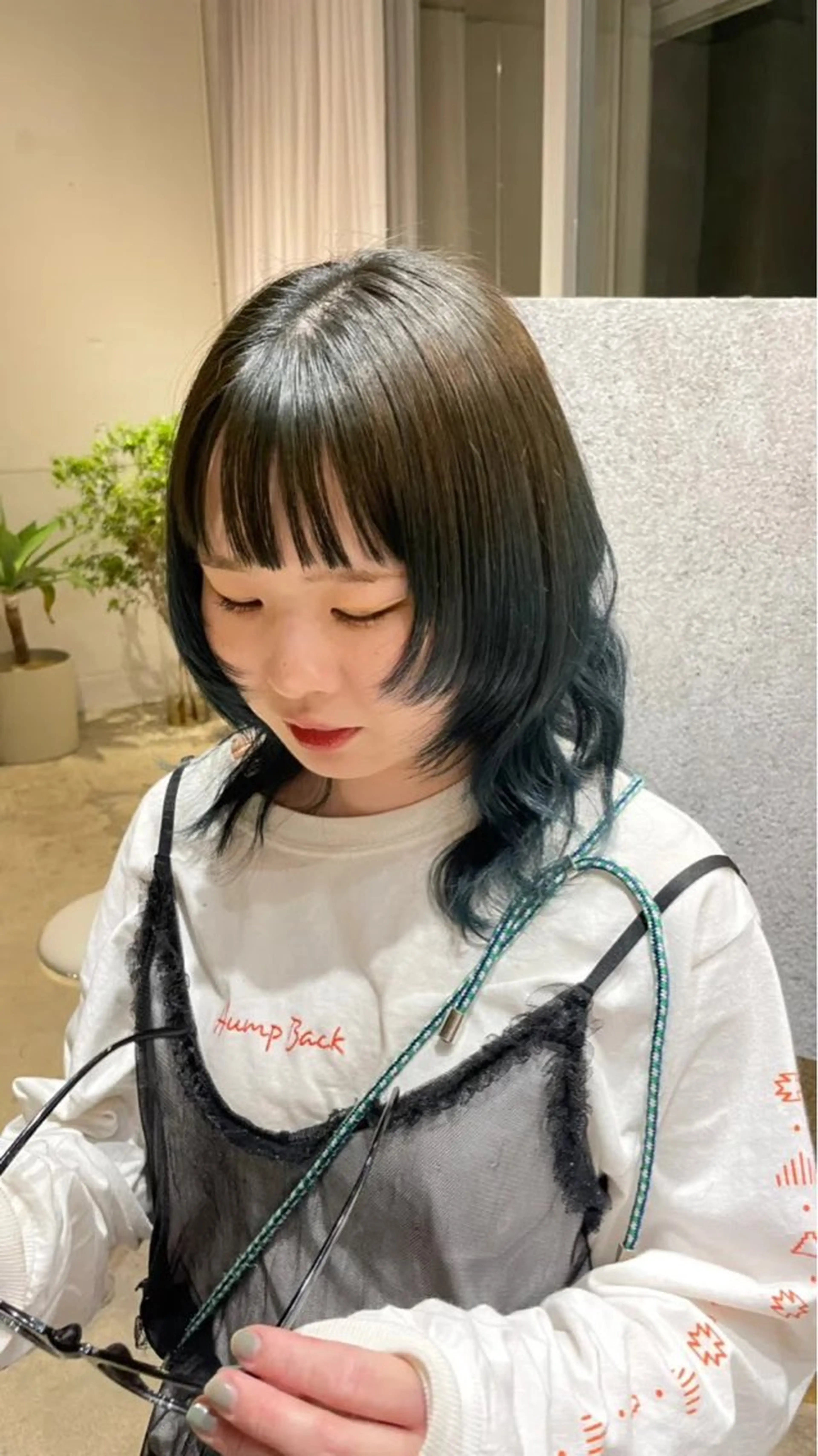 カラー ブラウンカラー パーマ/透明感カラー 小松のヘアスタイル