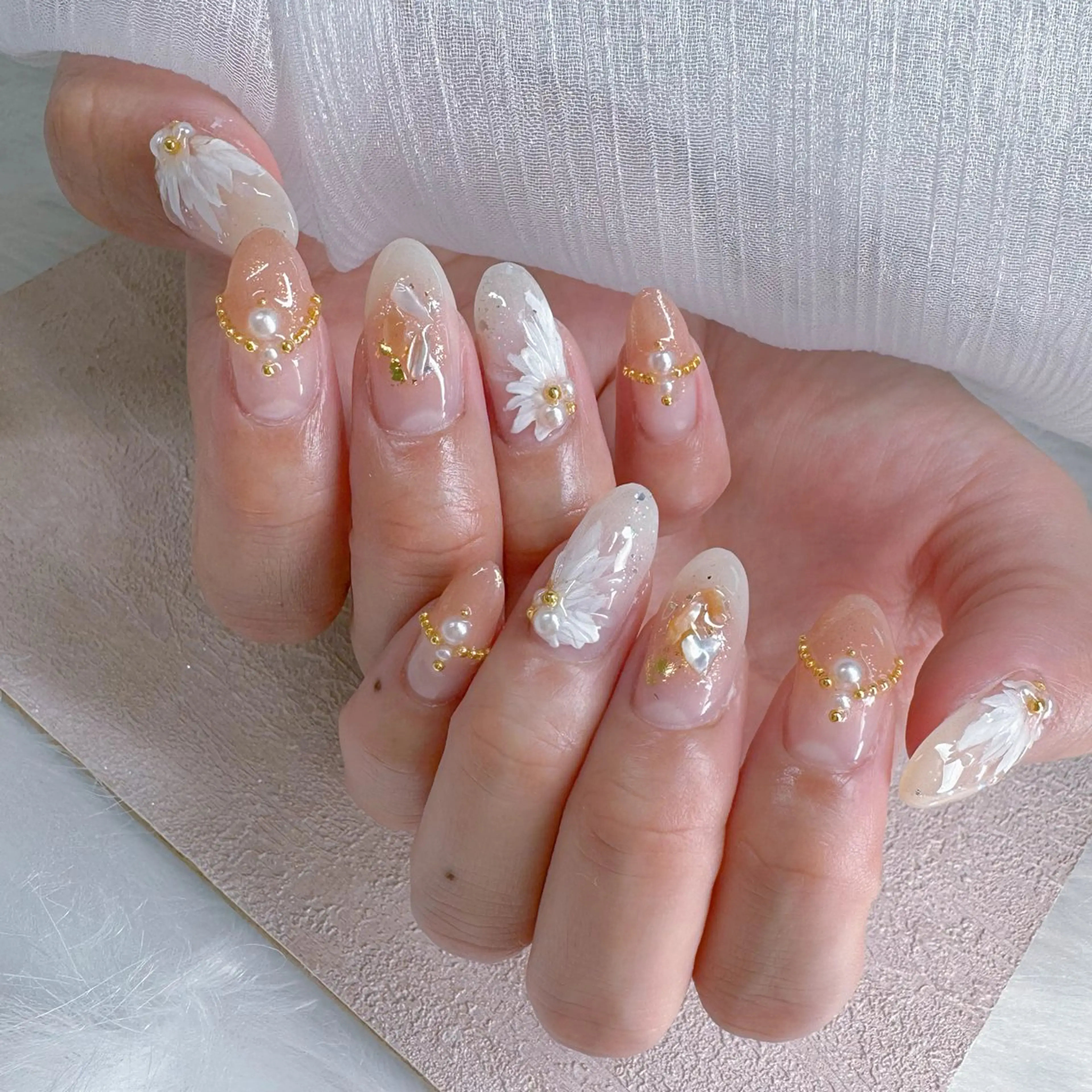 ネイル クリアネイル キラキラネイル ロングネイル マグネットネイル 夏ネイル ハンドネイル princess👑 木戸　唯のネイルデザイン