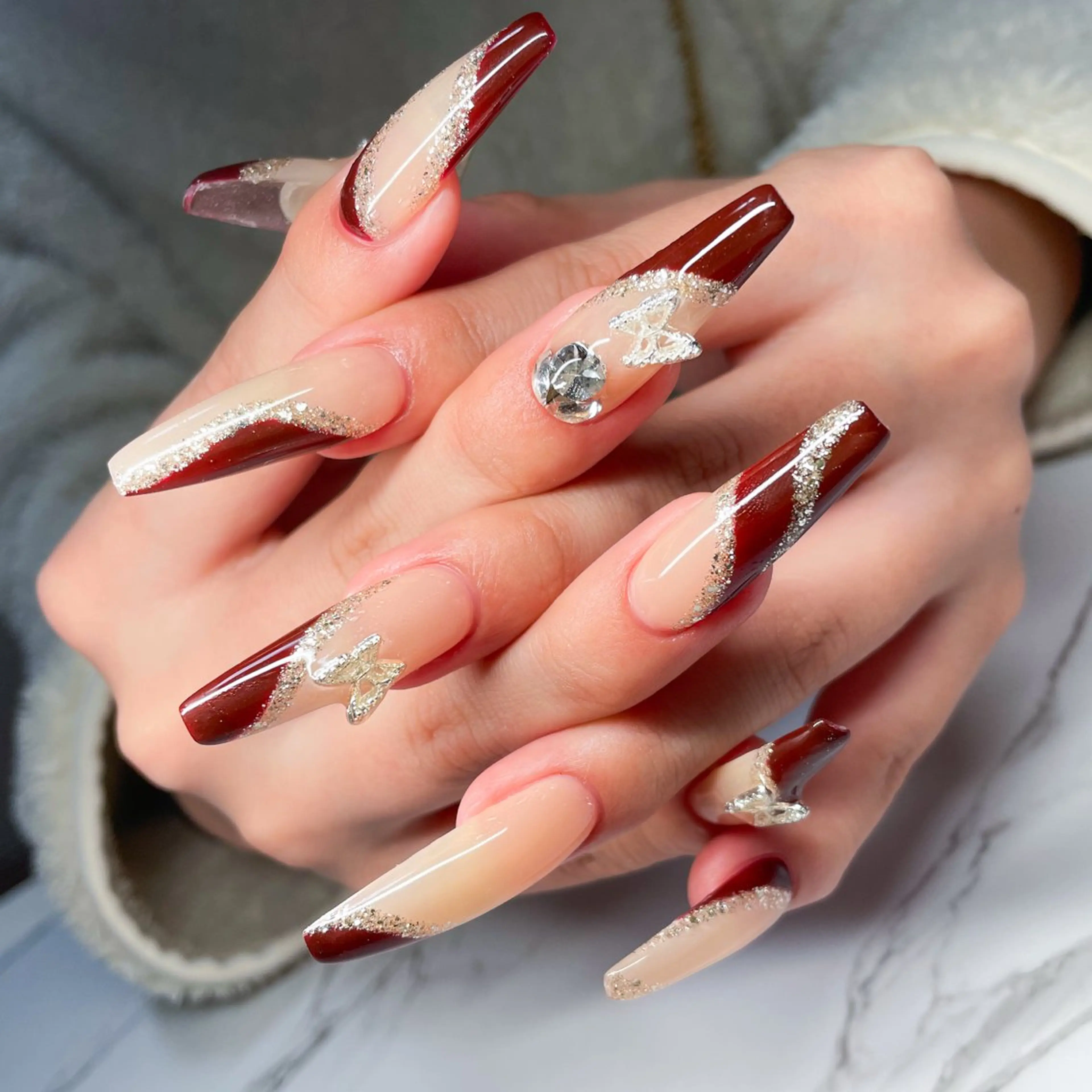 ネイル アートネイル ロングネイル 持ち込み Nail Salon AMICALのネイルデザイン