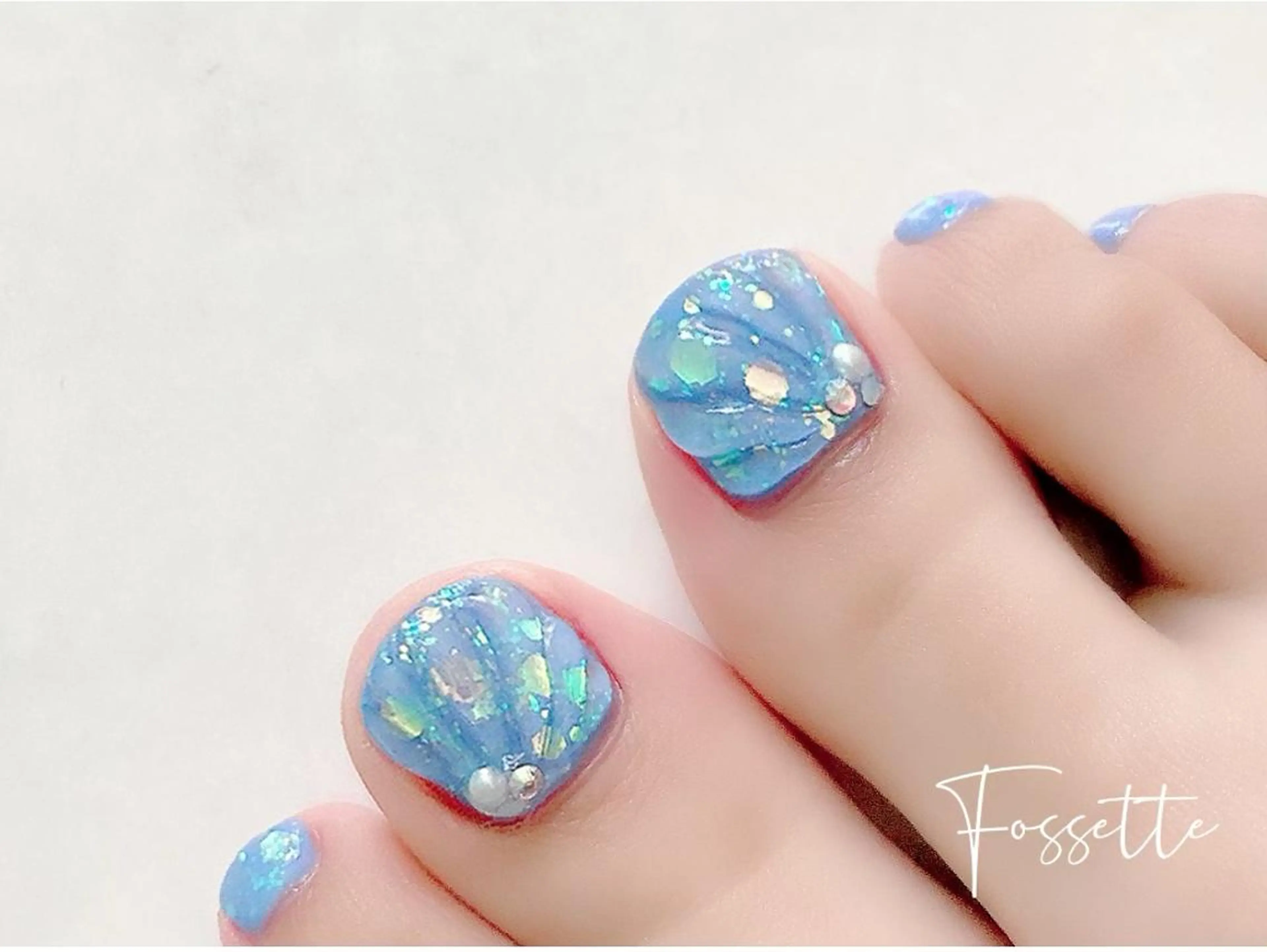 ネイル アートネイル フットネイル ジェルネイル ぷっくりネイル nailsalon Fossetteのネイルデザイン