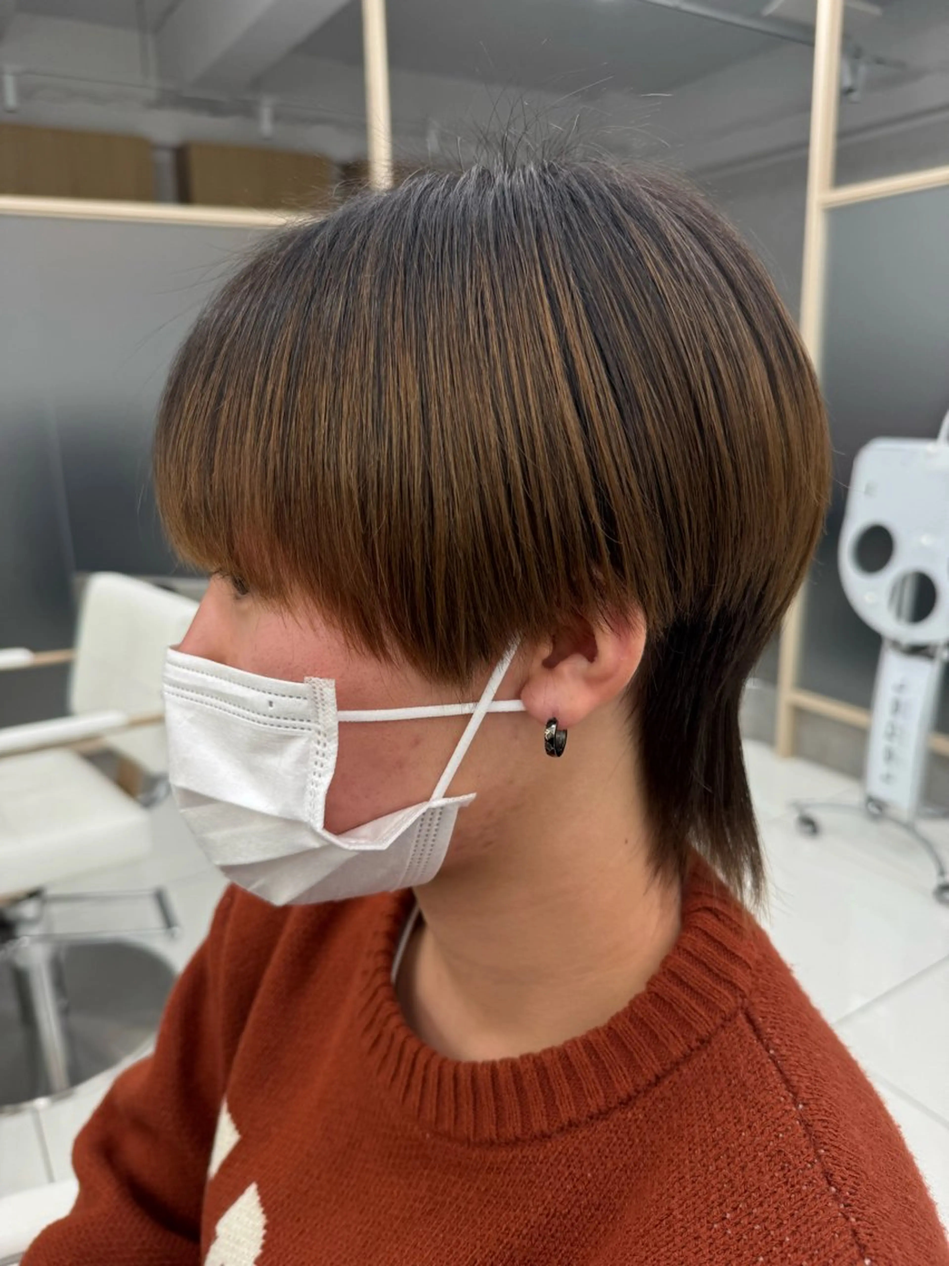 ミディアム メンズ 韓国レイヤー/ 顔まわり/西野和裕のヘアスタイル