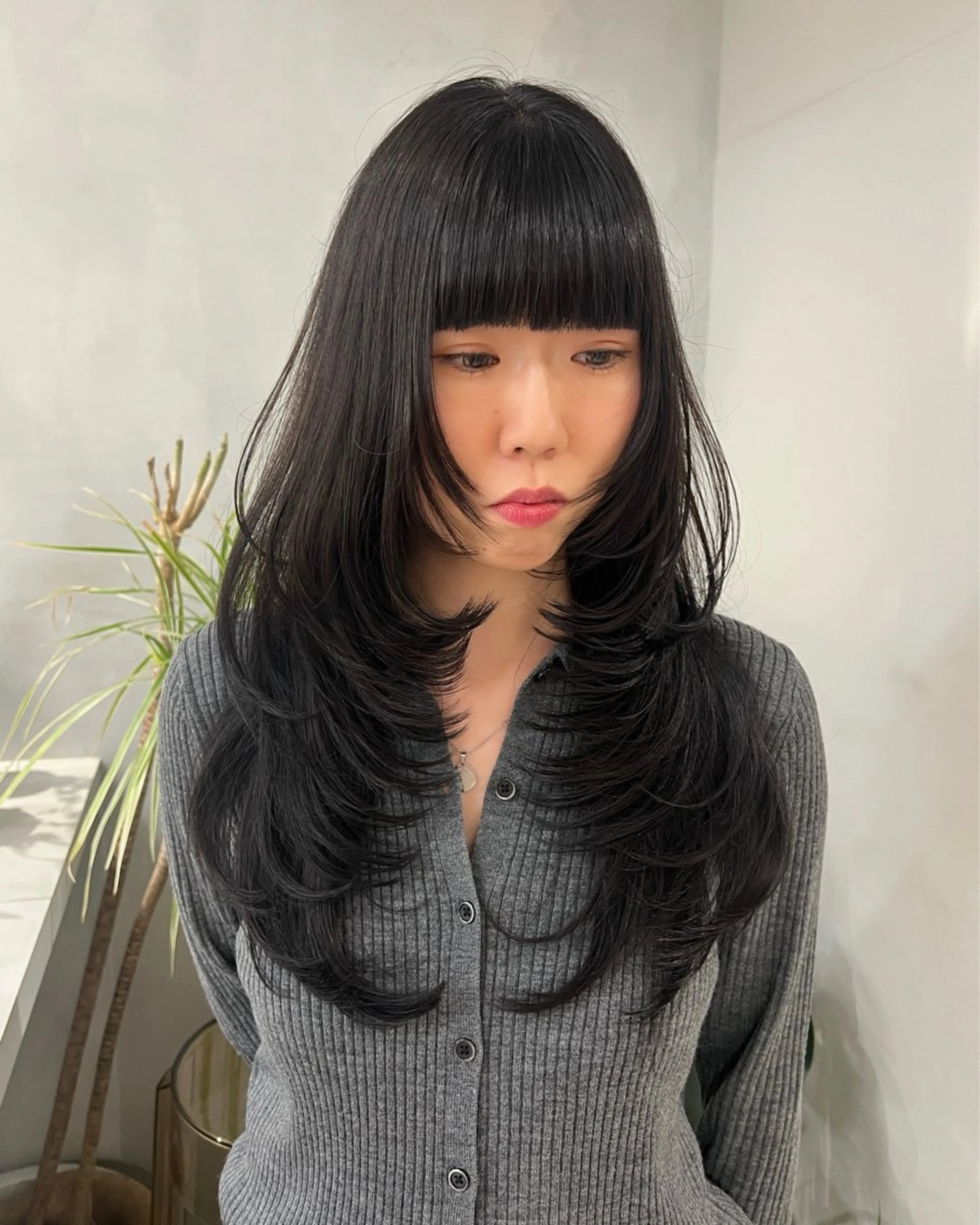 ロング 💖韓国風💖 レイヤー/LISAのヘアスタイル