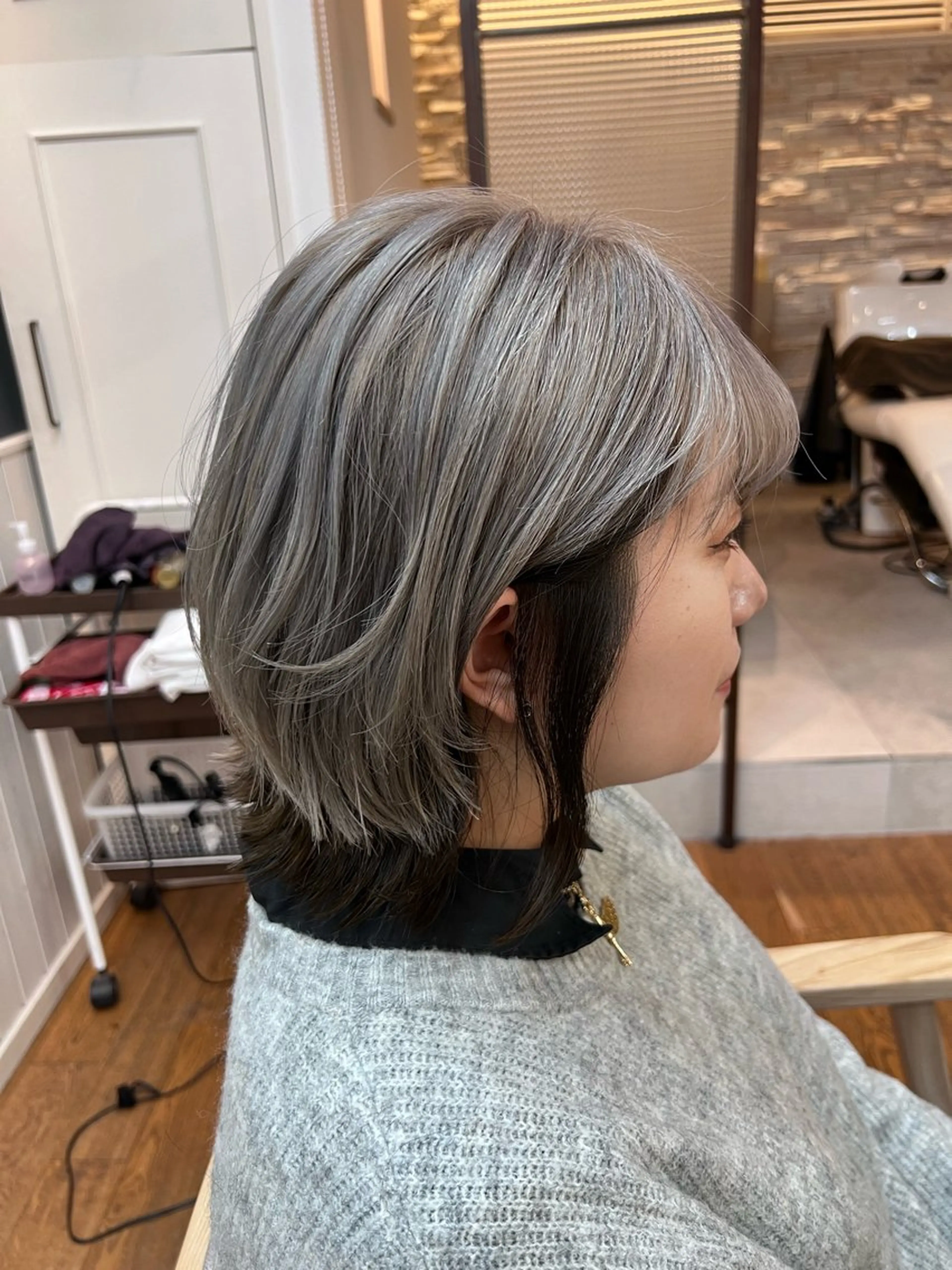 ミディアム カラー ✂︎HITOMI✂︎ 副店長のヘアスタイル