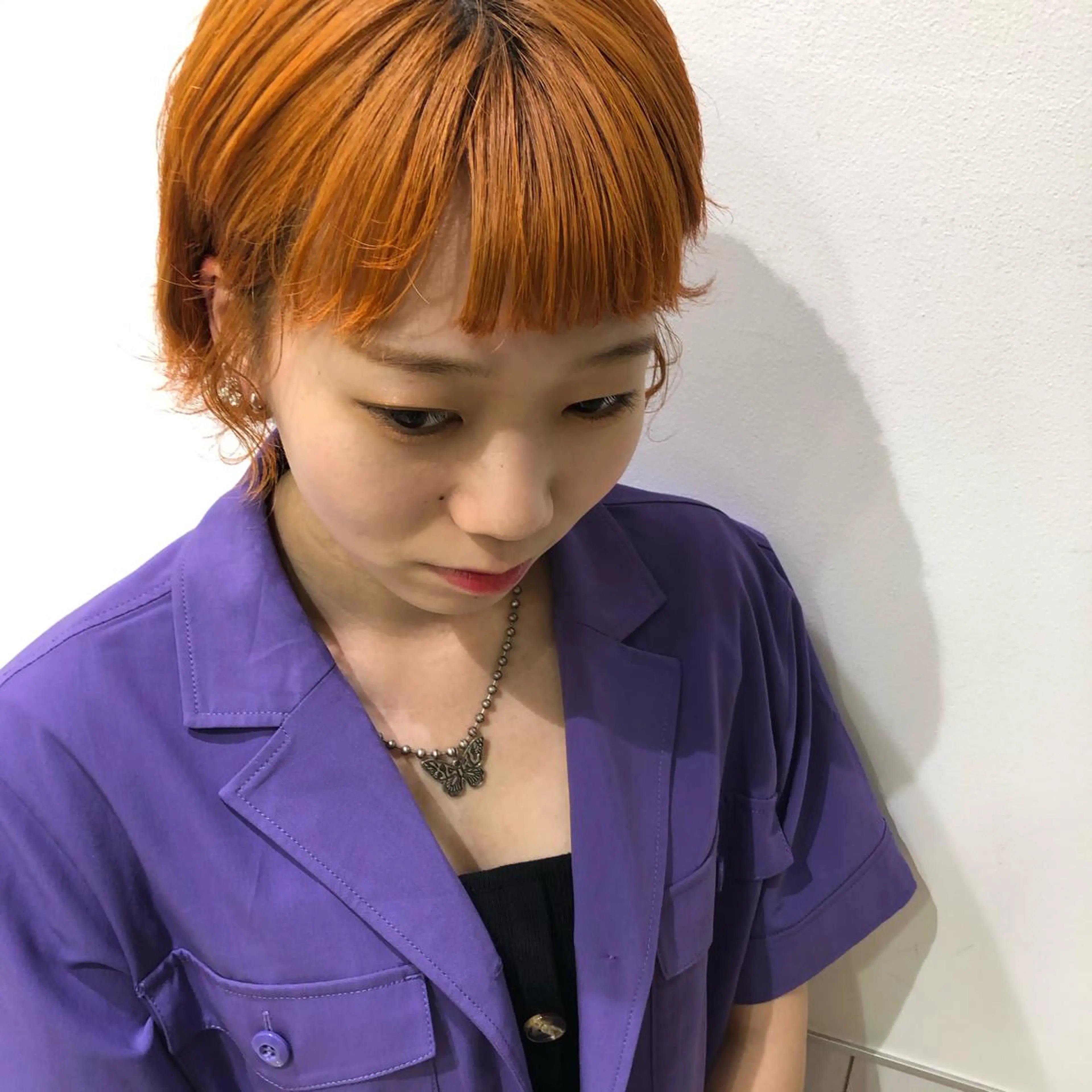 ショート カラー ベージュカラー オレンジ オレンジベージュ 透明感カラー🩵 mioのヘアスタイル