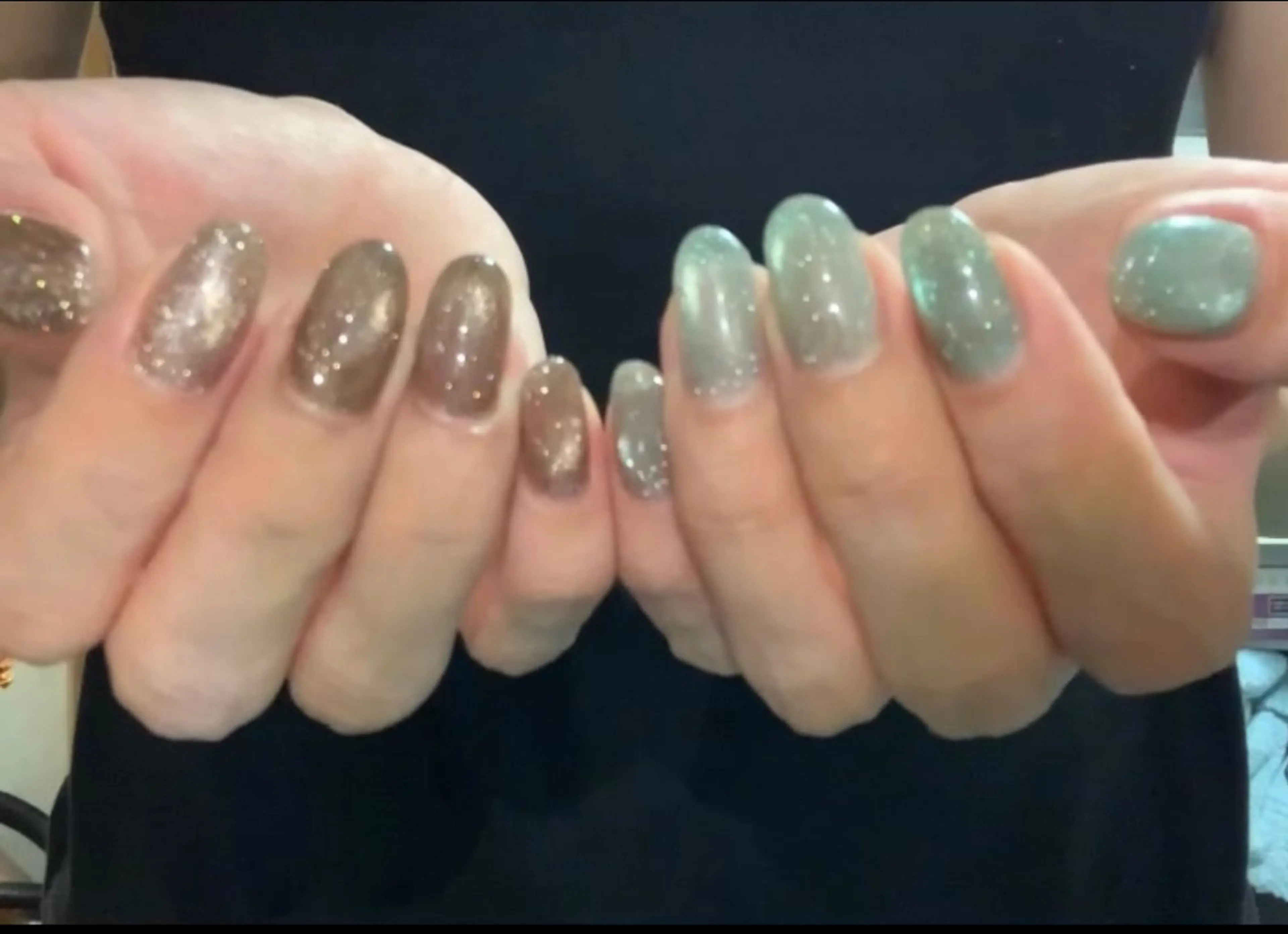 ネイル マグネットネイル ビー玉ネイル ハンドネイル MHR nailのネイルデザイン