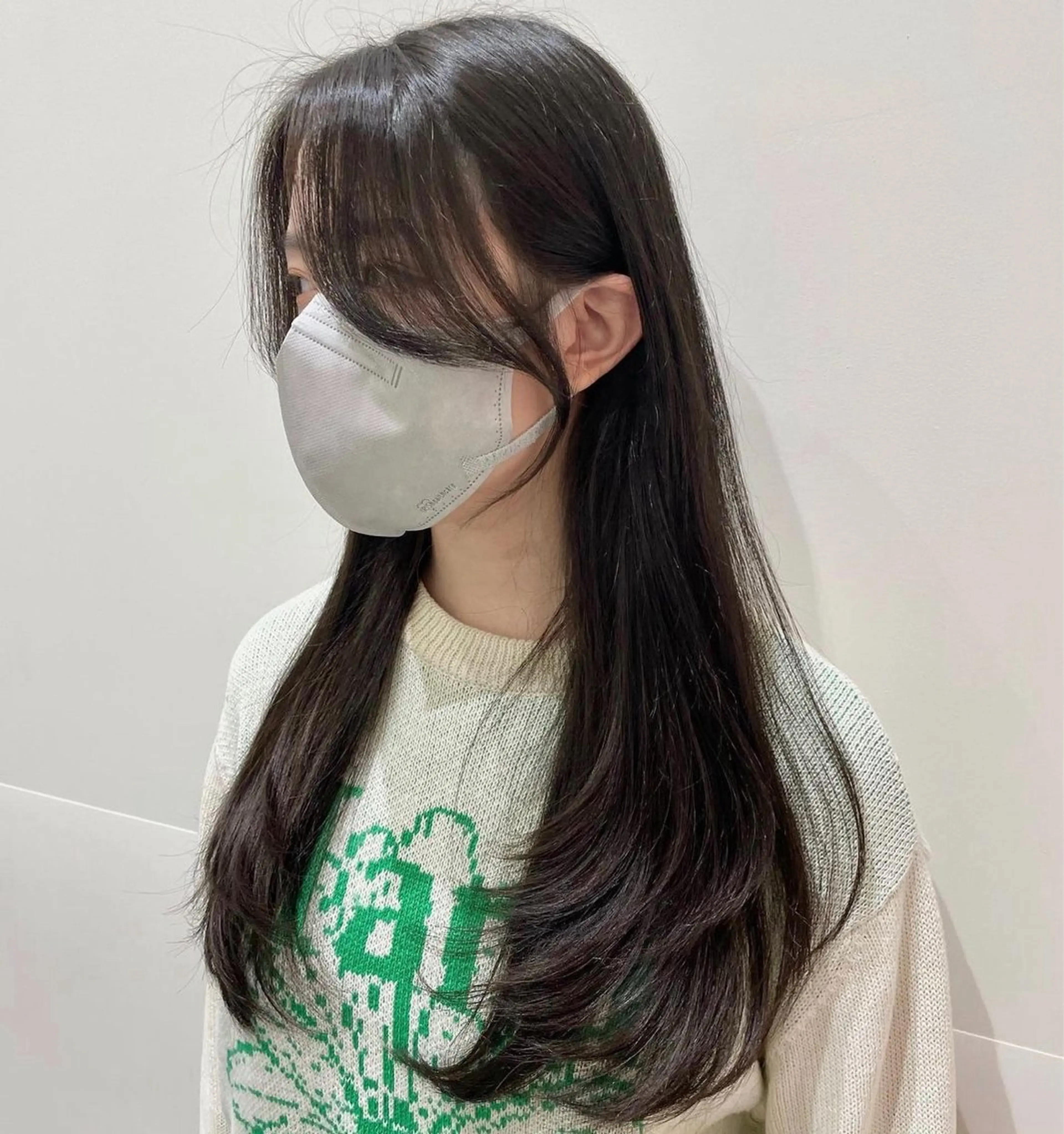 ロング ハッシュカット 韓国風ヘア レイヤーカット カット ヘアカラー トリートメント ❤︎︎韓国ヘア❤︎︎ 𝑺𝒉𝒊𝒉𝒐のヘアスタイル