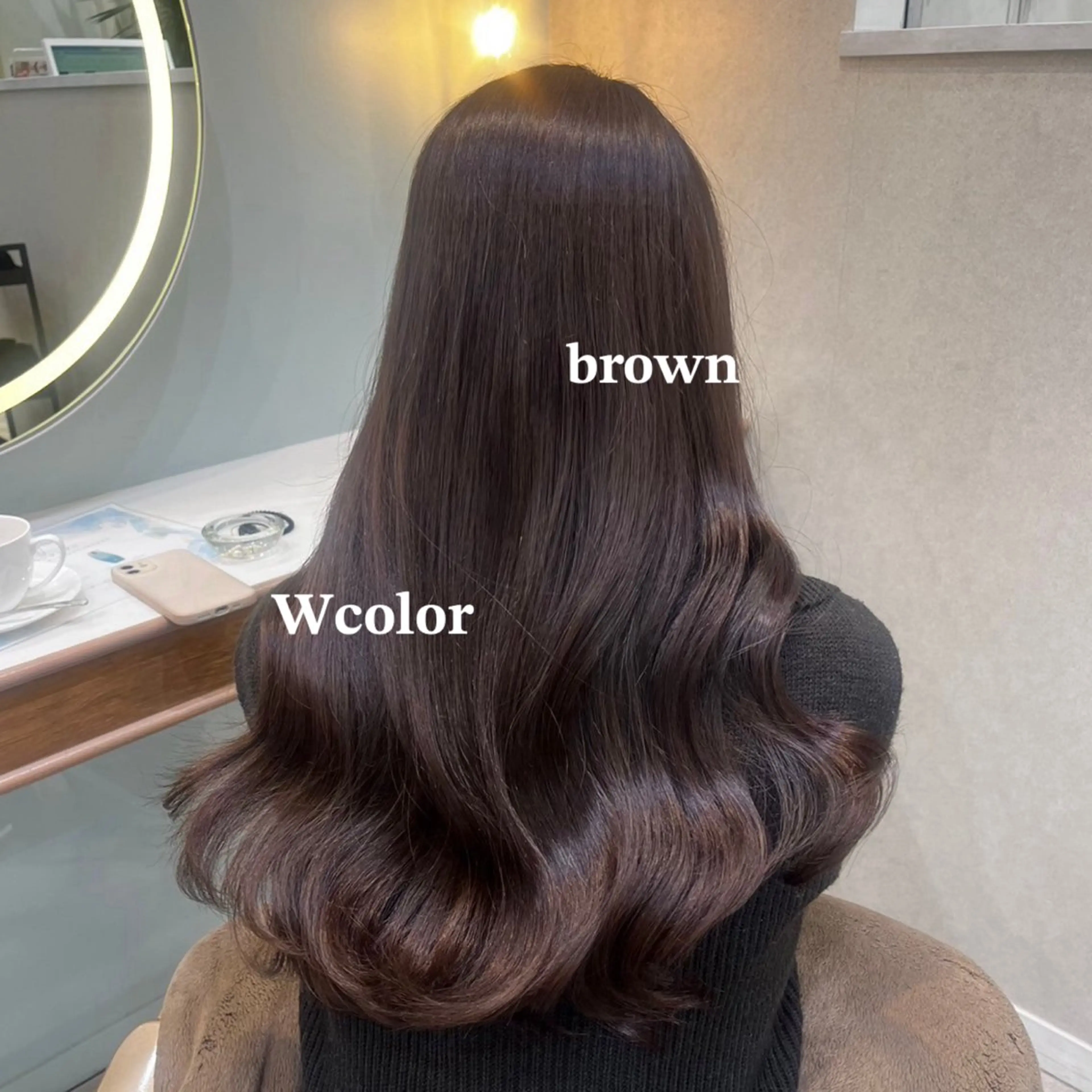 カラー ヘアカラー トリートメント Wカラー┆ブラウン ┆うる艶┆ゆうはのヘアスタイル