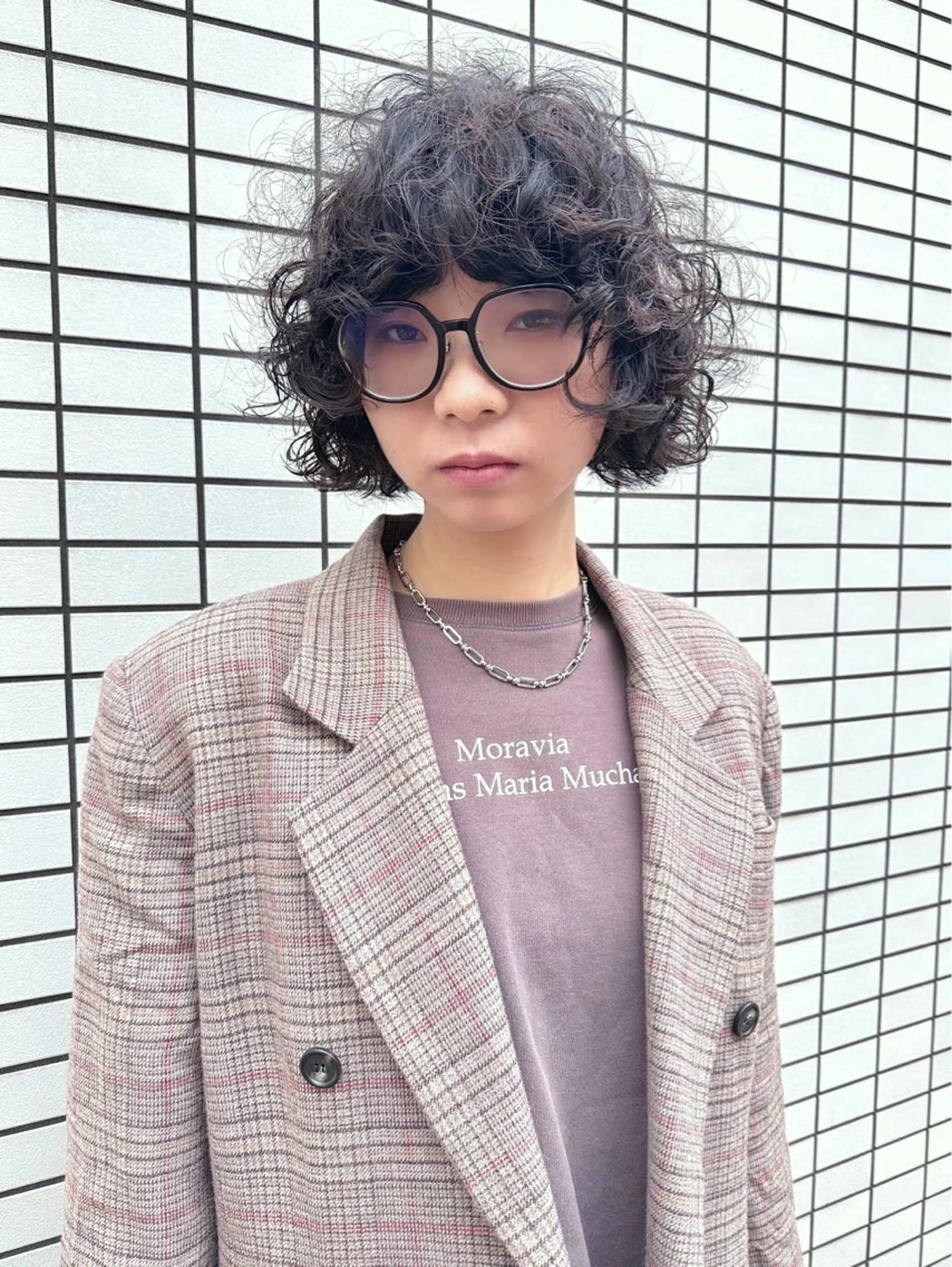 ショート パーマ ボブ カット パーマ トリートメント 丸山渉/表参道 レイヤーボブのヘアスタイル