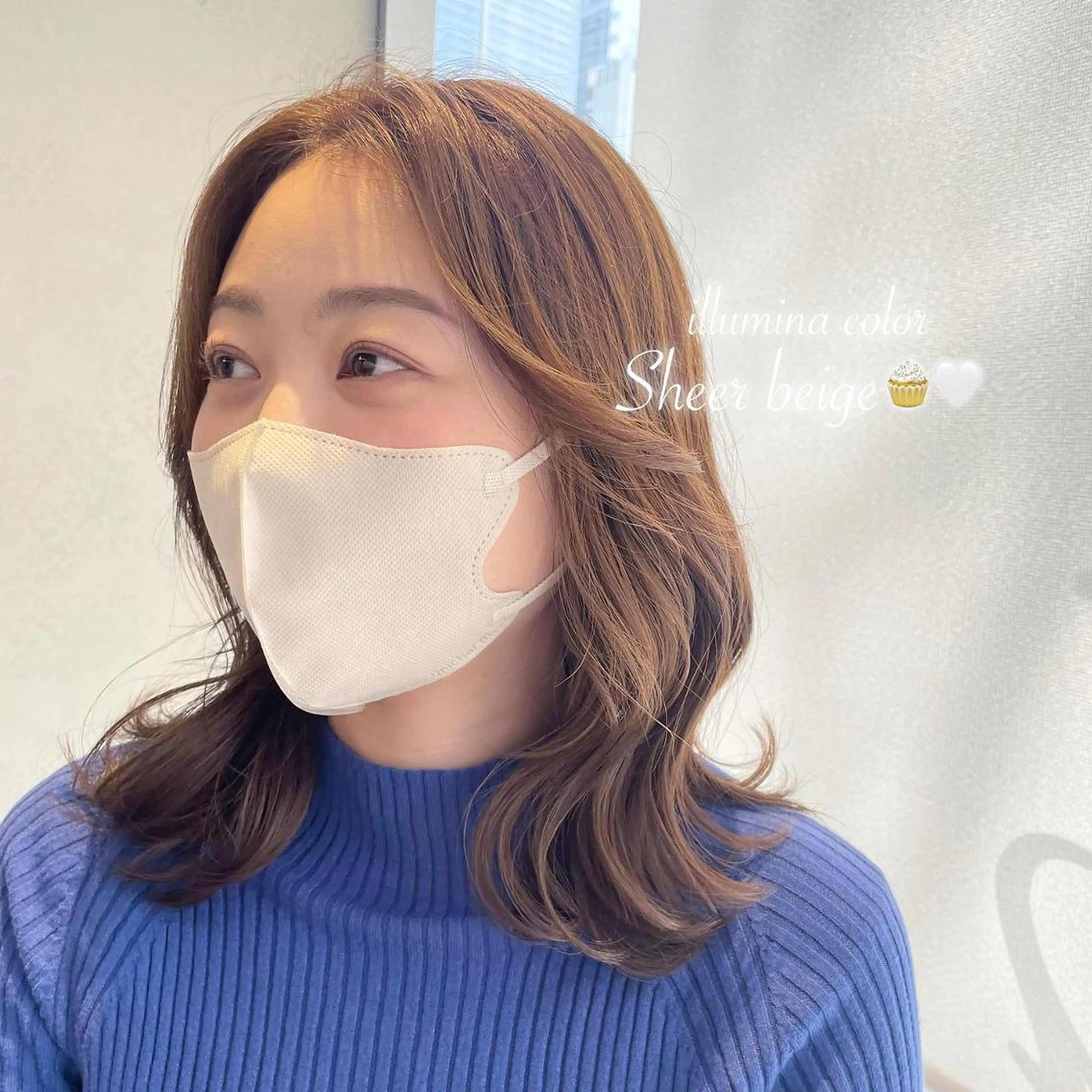 カラー ヘアアレンジ ブリーチ 透明感カラー イルミナカラー ブリーチなしカラー 𝙢𝙞𝙮𝙪🎀 girly hairのヘアスタイル