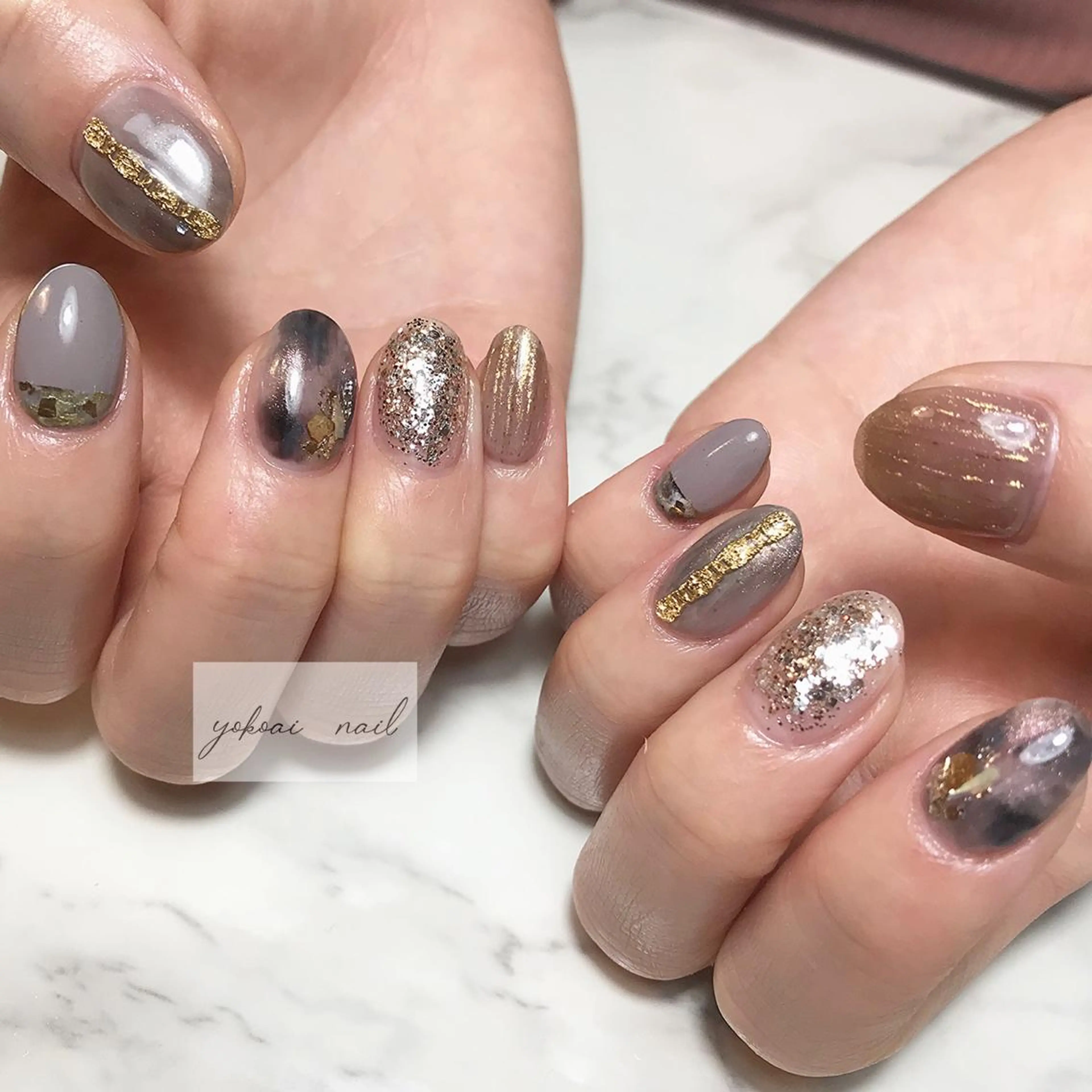 ネイル ニュアンスネイル ハンドネイル yokoai nailのネイルデザイン