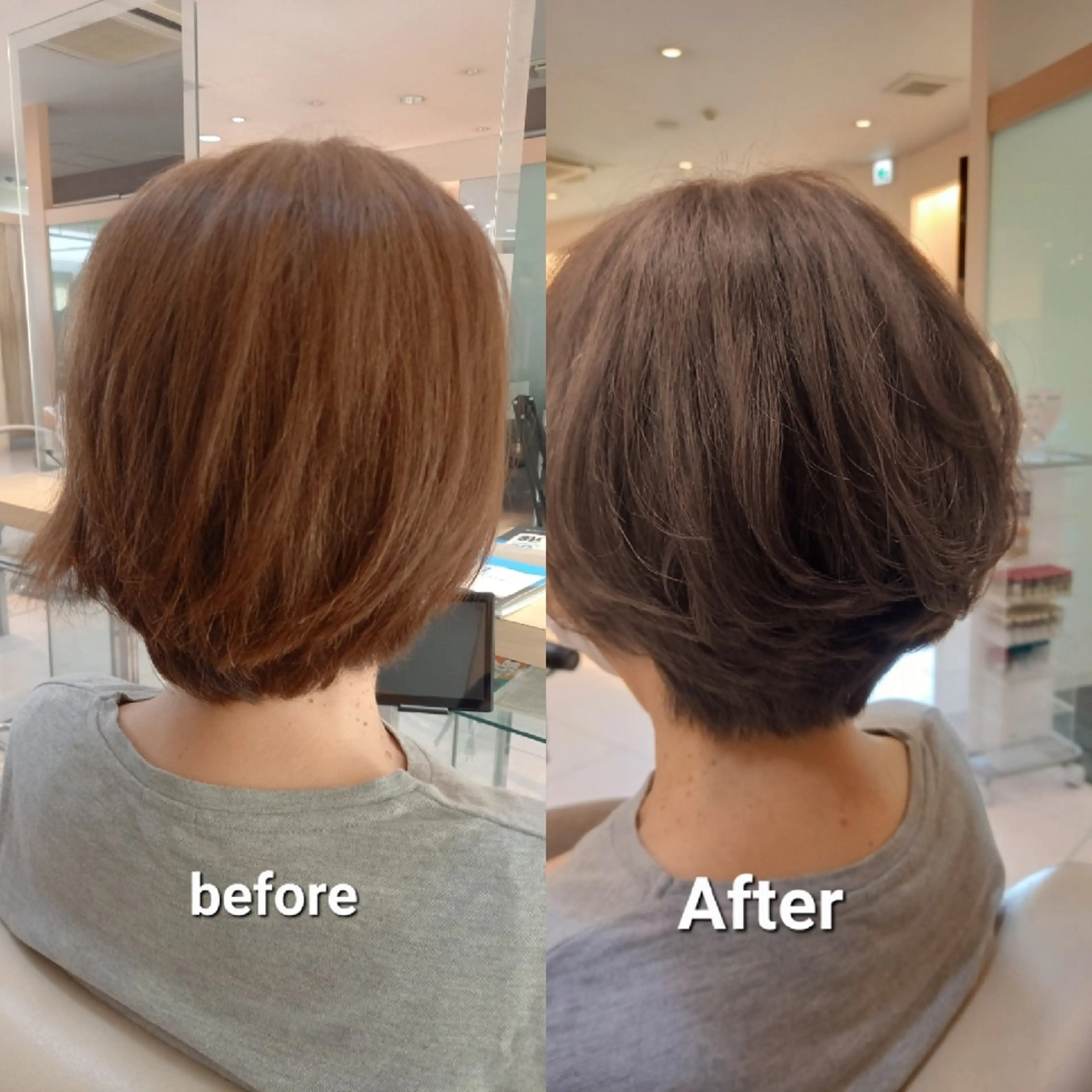 ショート カラー 飯田・髪質改善縮毛矯 正・カラー・パーマのヘアスタイル