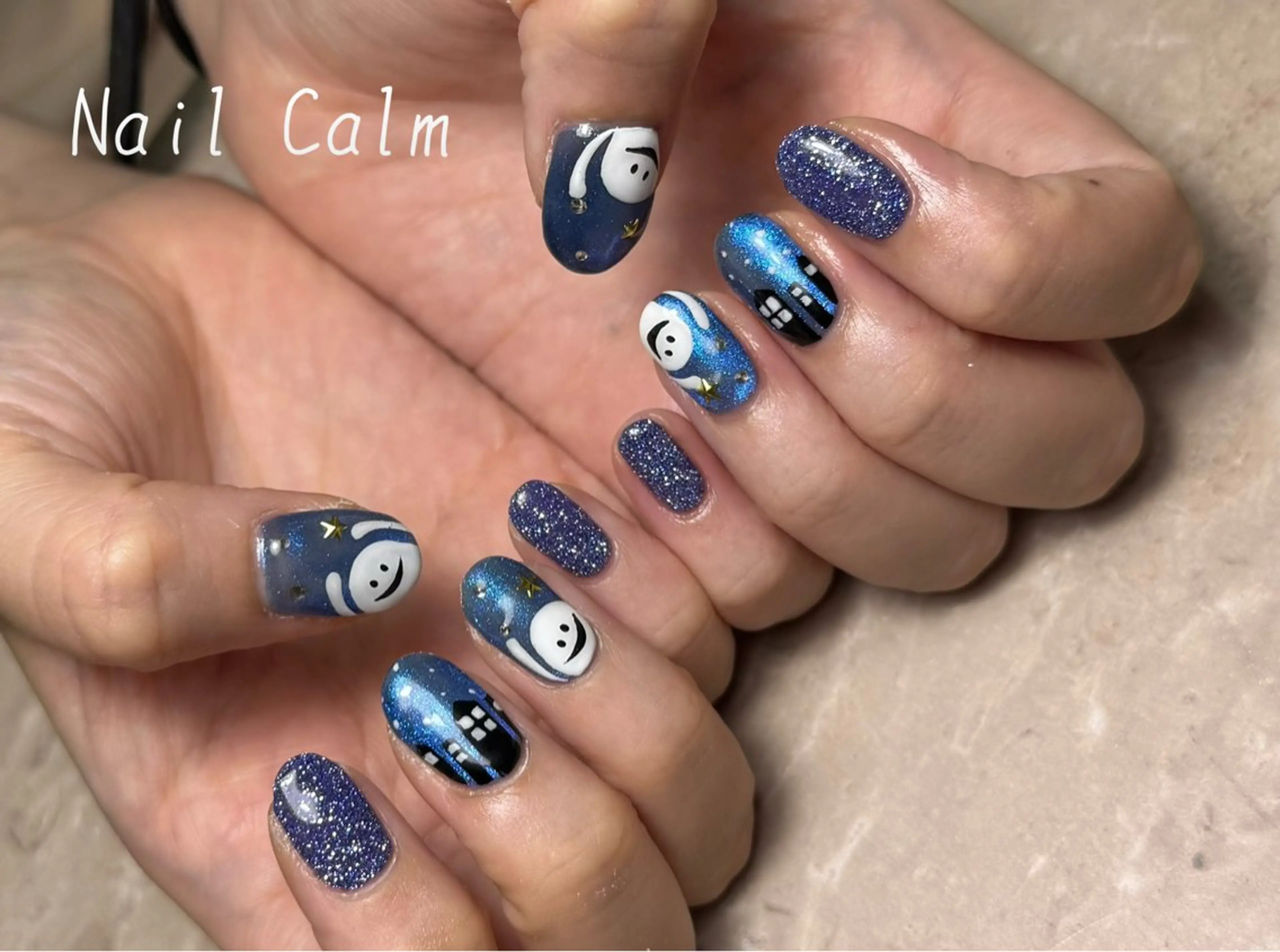 ネイル ハロウィン ハンドネイル プライベートサロン Calmのネイルデザイン
