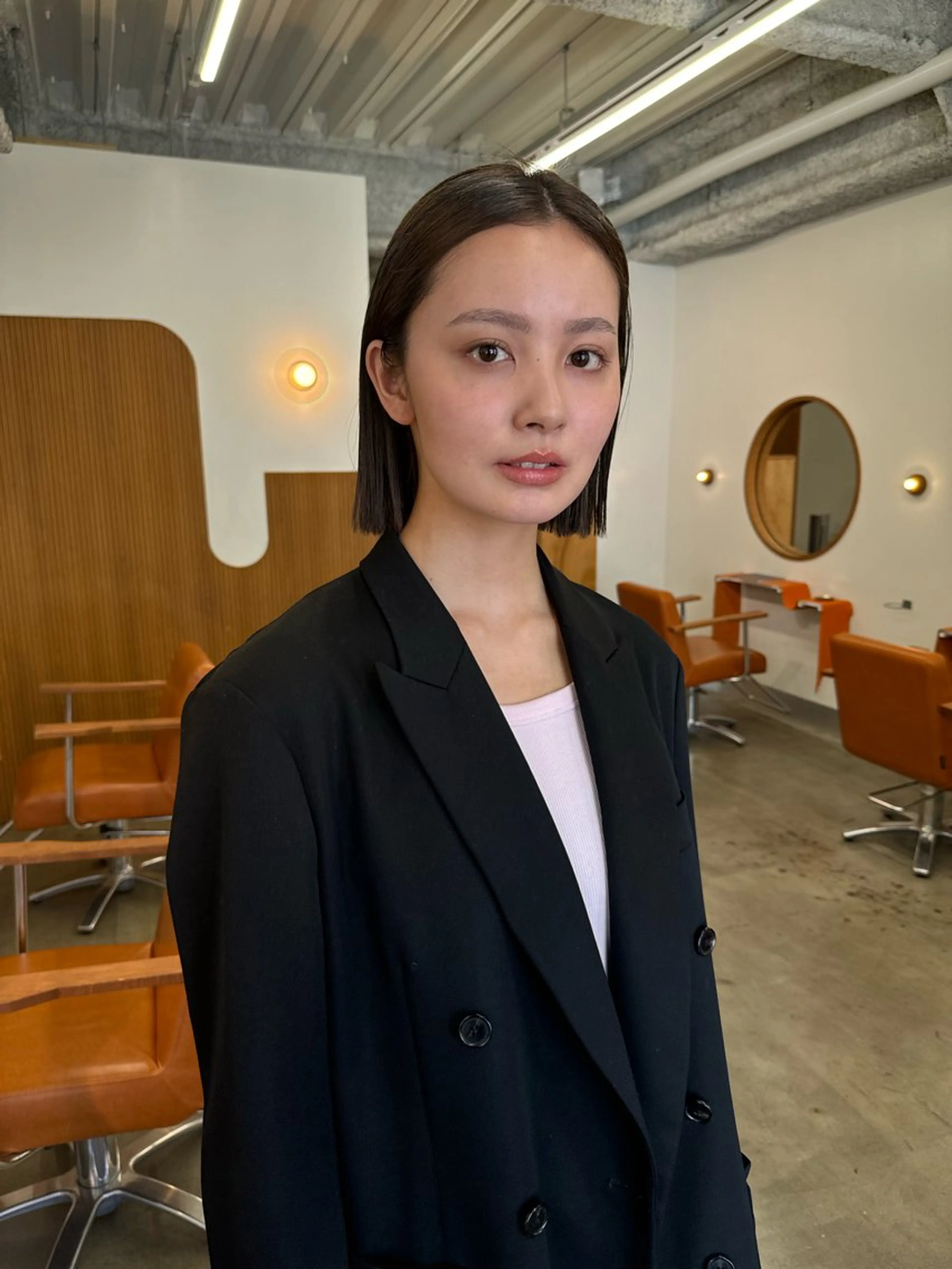 ミディアム 難波 晃助のヘアスタイル