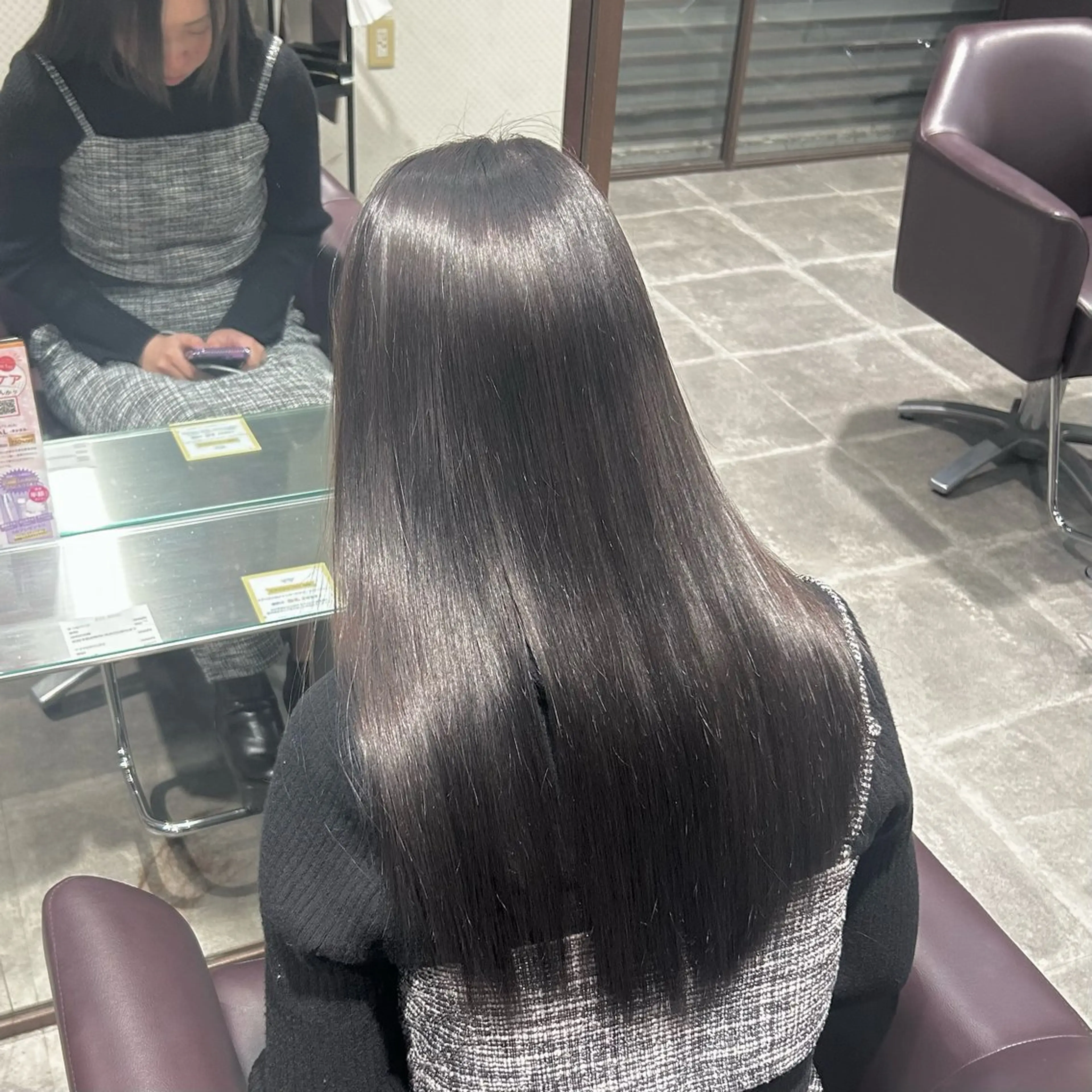 ロング カラー グレージュ 韓国レイヤー/顔周り カット/Takunaのヘアスタイル