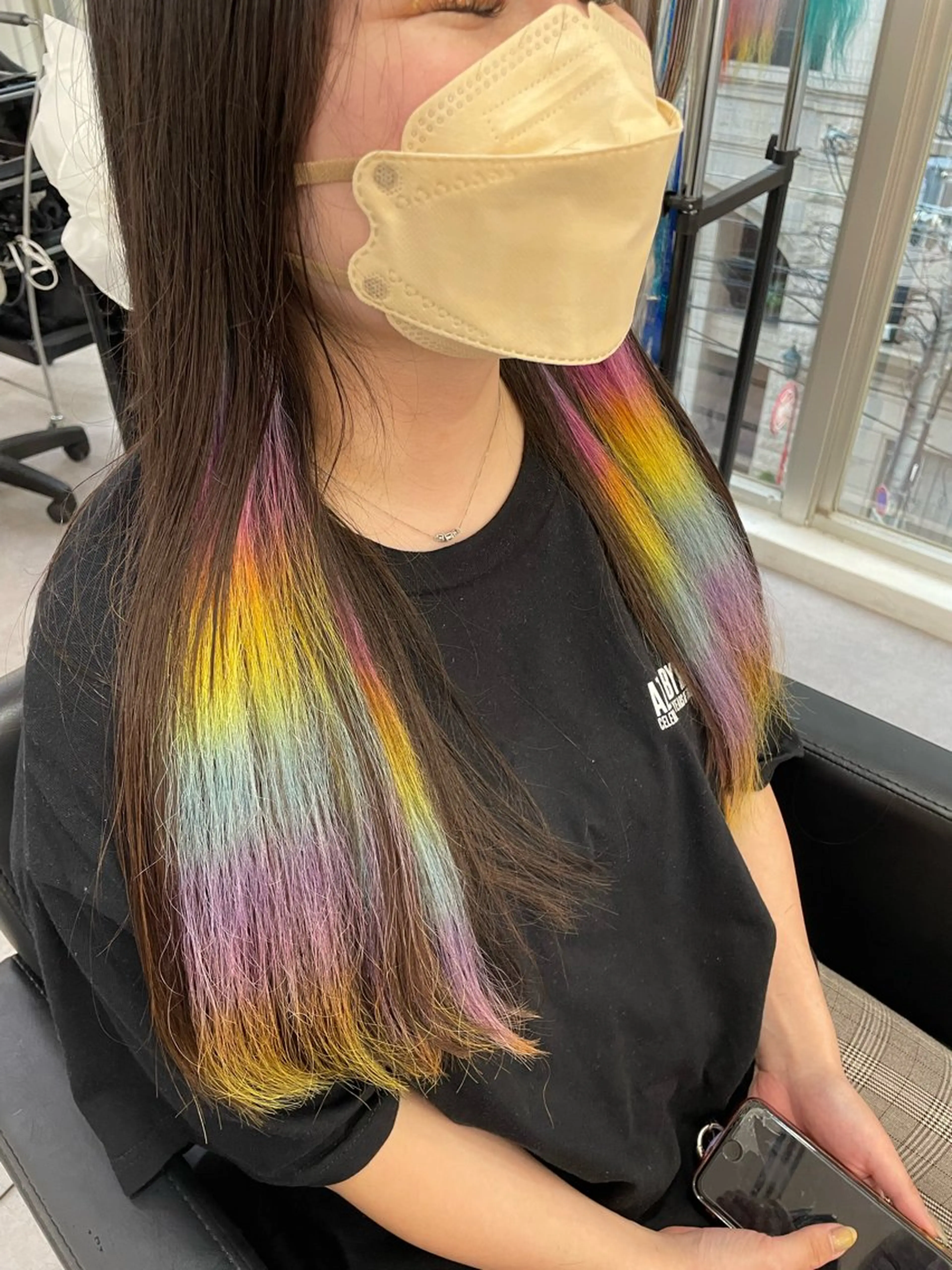 ロング カラー エクステ Cielro/ダブル カラー/西田咲希のヘアスタイル