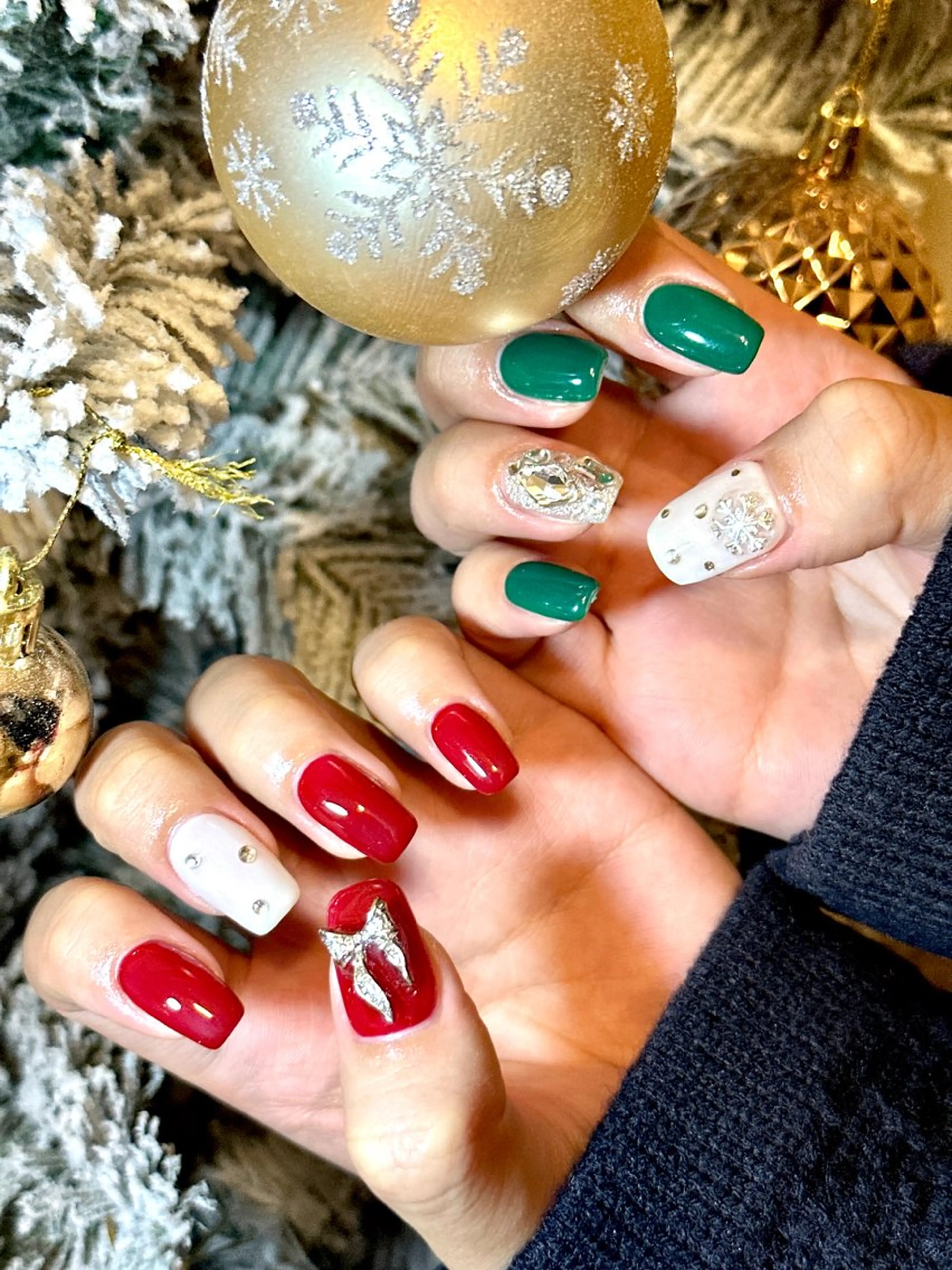 ネイル リボン ハンドネイル Lien 【リアン】北堀江のネイルデザイン