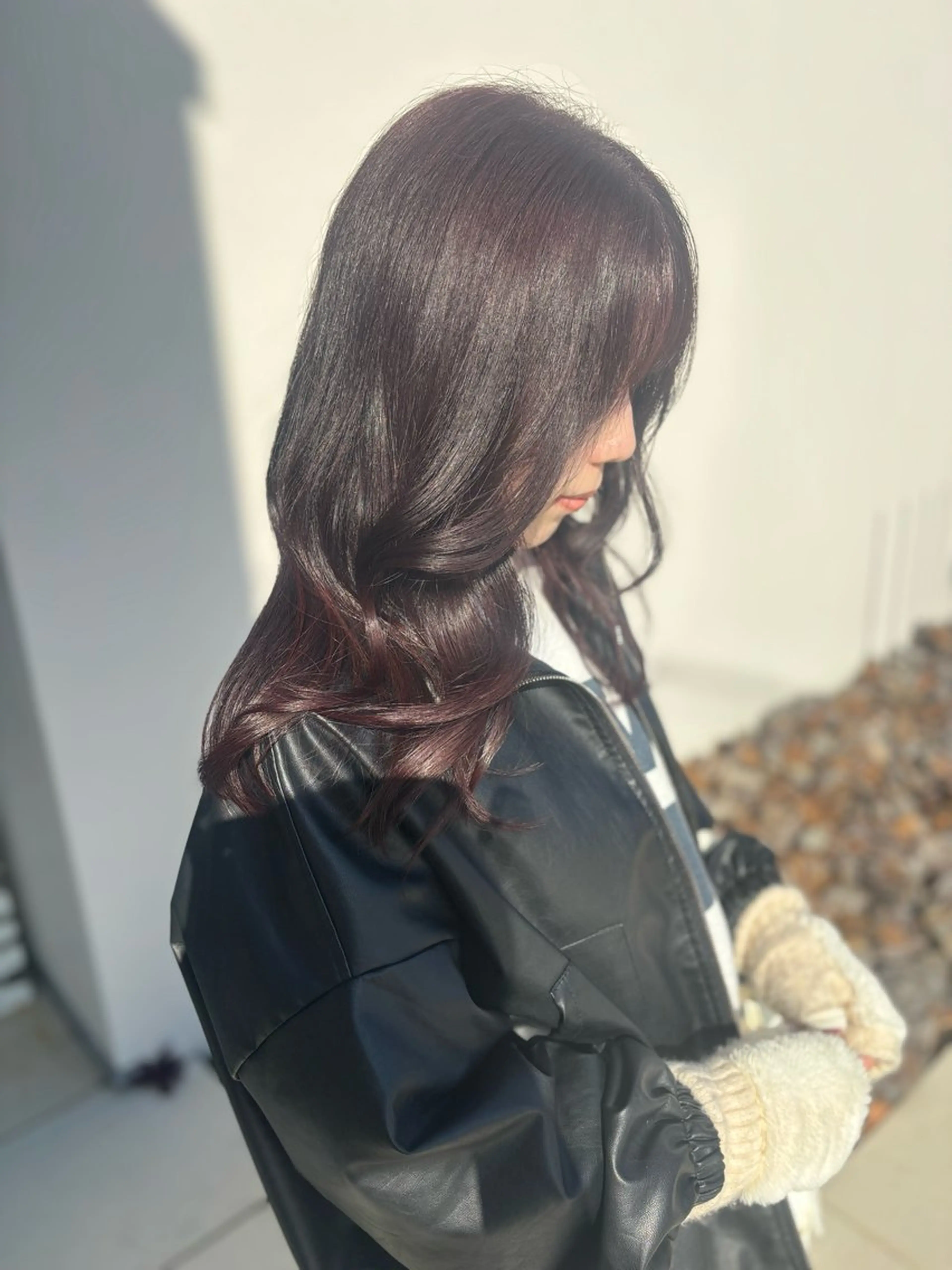 セミロング カラー レッドカラー ヘアカラー GOTTOFLOW所属・小玉 結菜のヘアスタイル