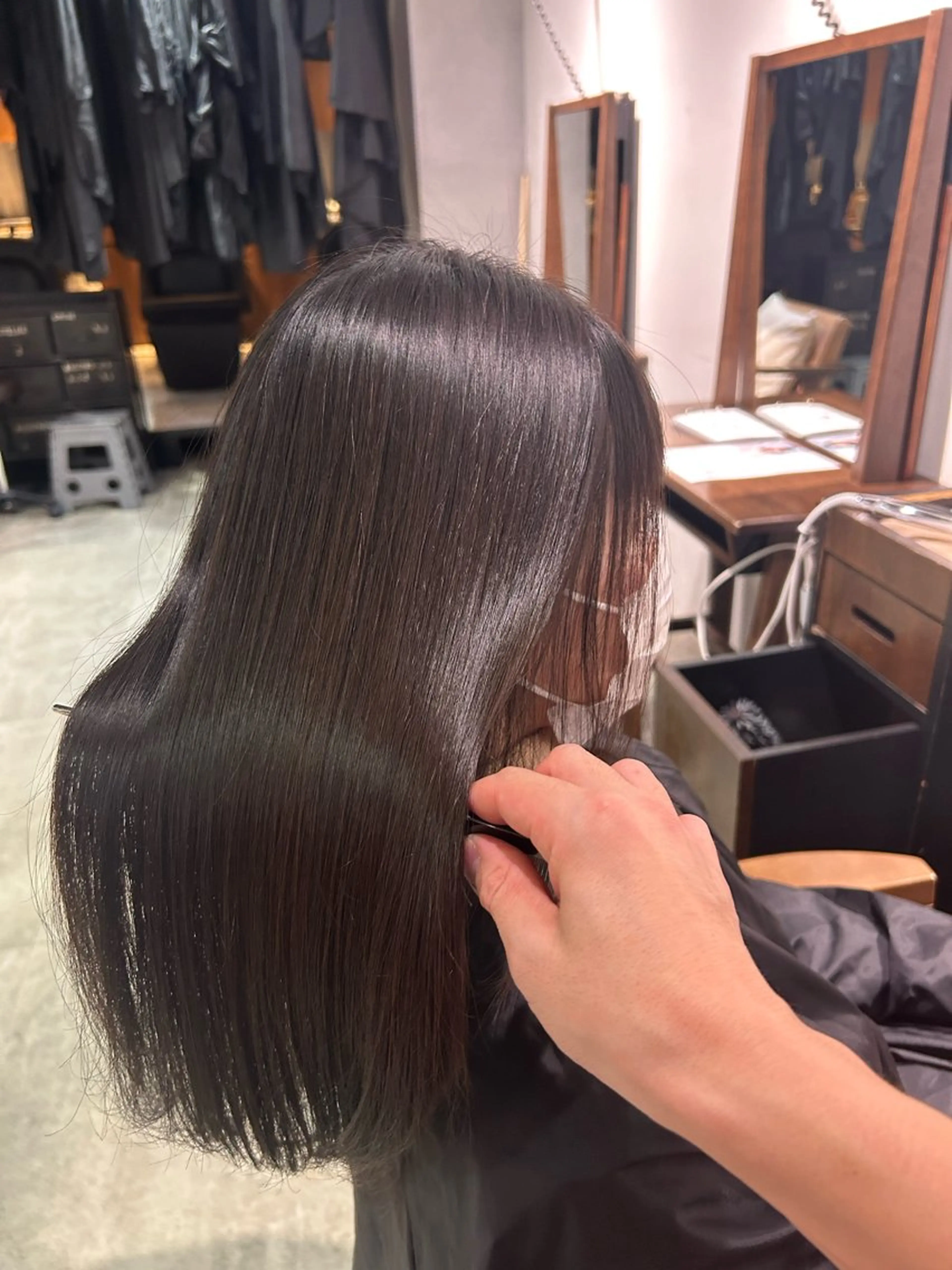 ミディアム 縮毛矯正 おしゃれボブ/暖色 カラー🧶いろはのヘアスタイル