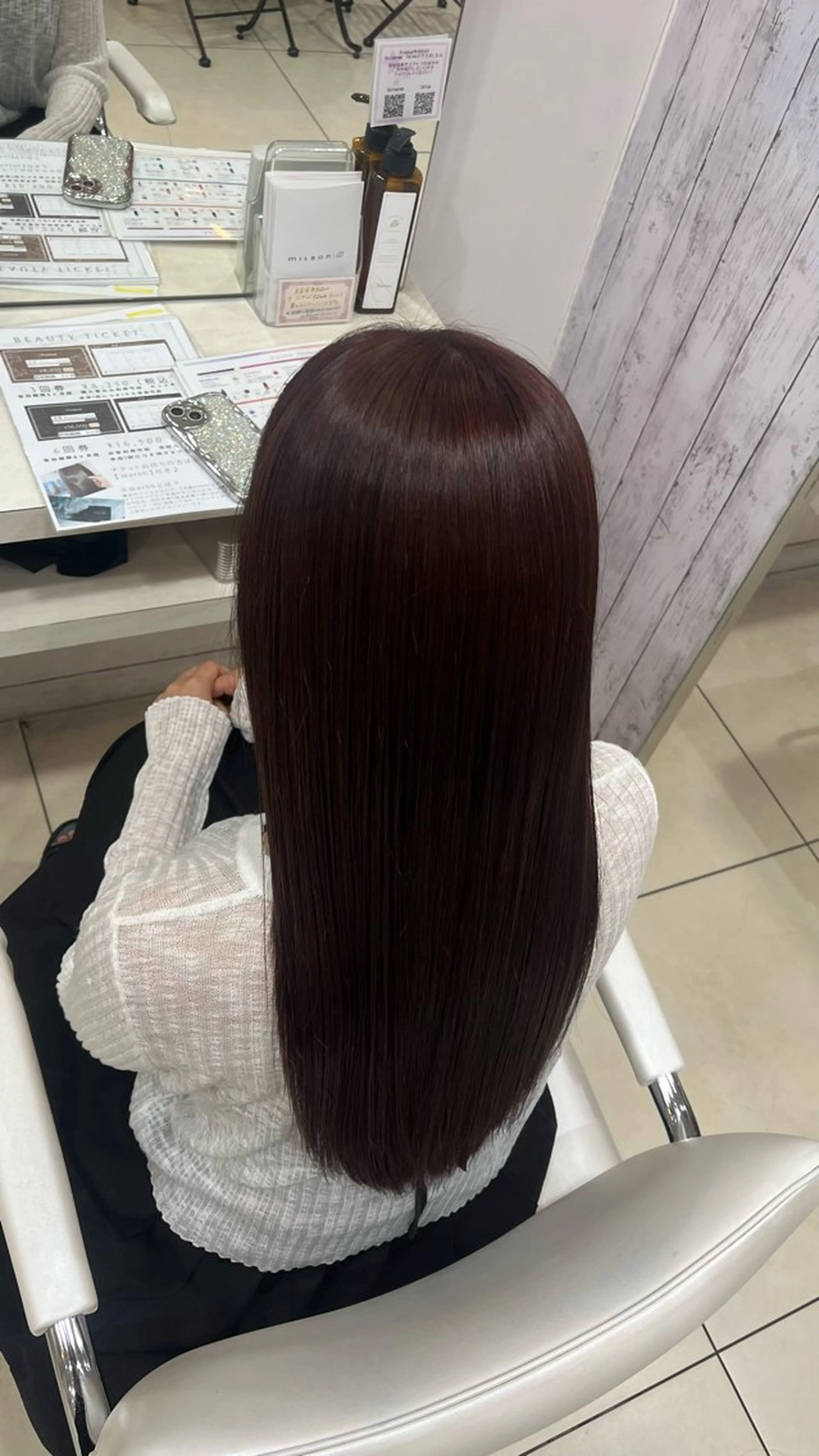 セミロング ヘアカラー トリートメント 【髪質改善カラー】 あむ·. ⟡ 🖤のヘアスタイル