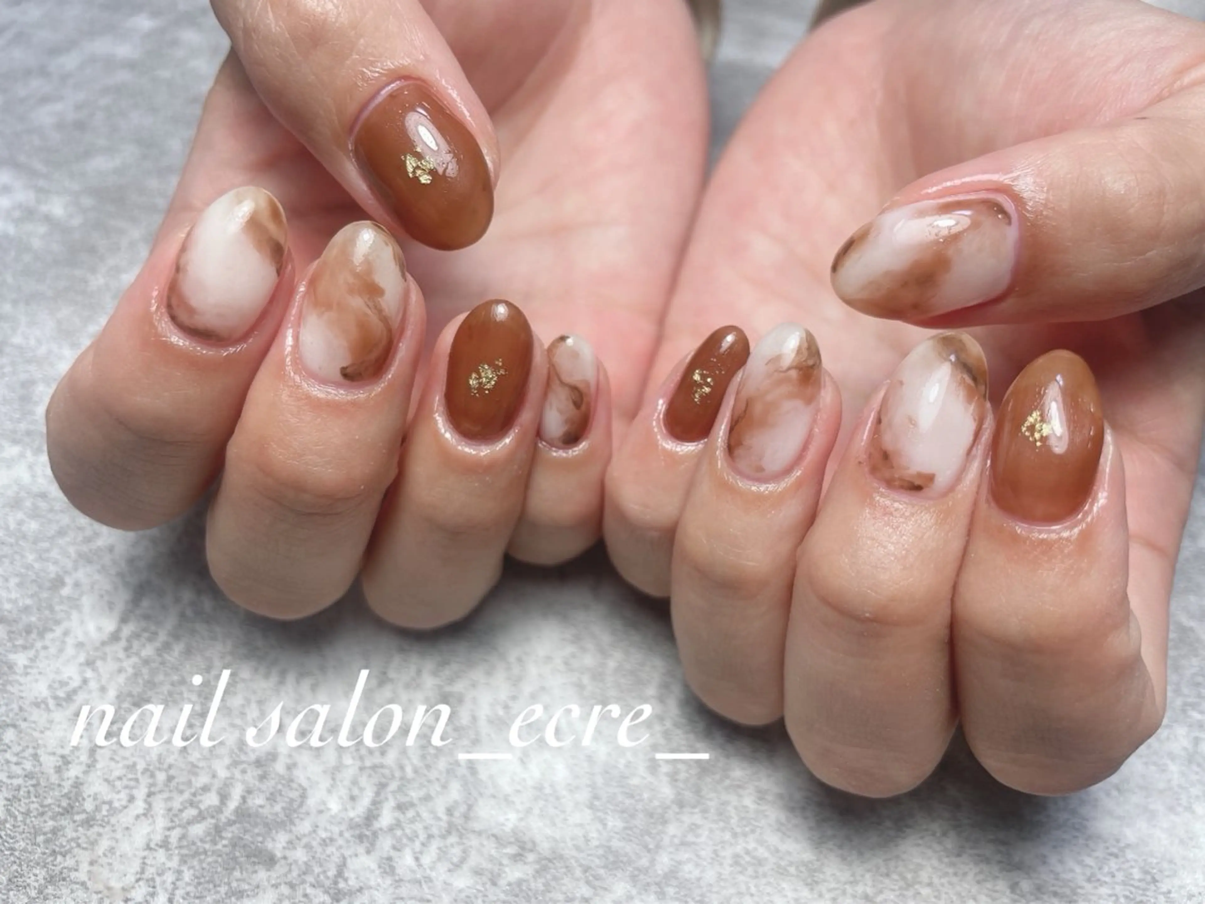 ネイル 持ち込み ニュアンスネイル nail salon _ecre_のネイルデザイン
