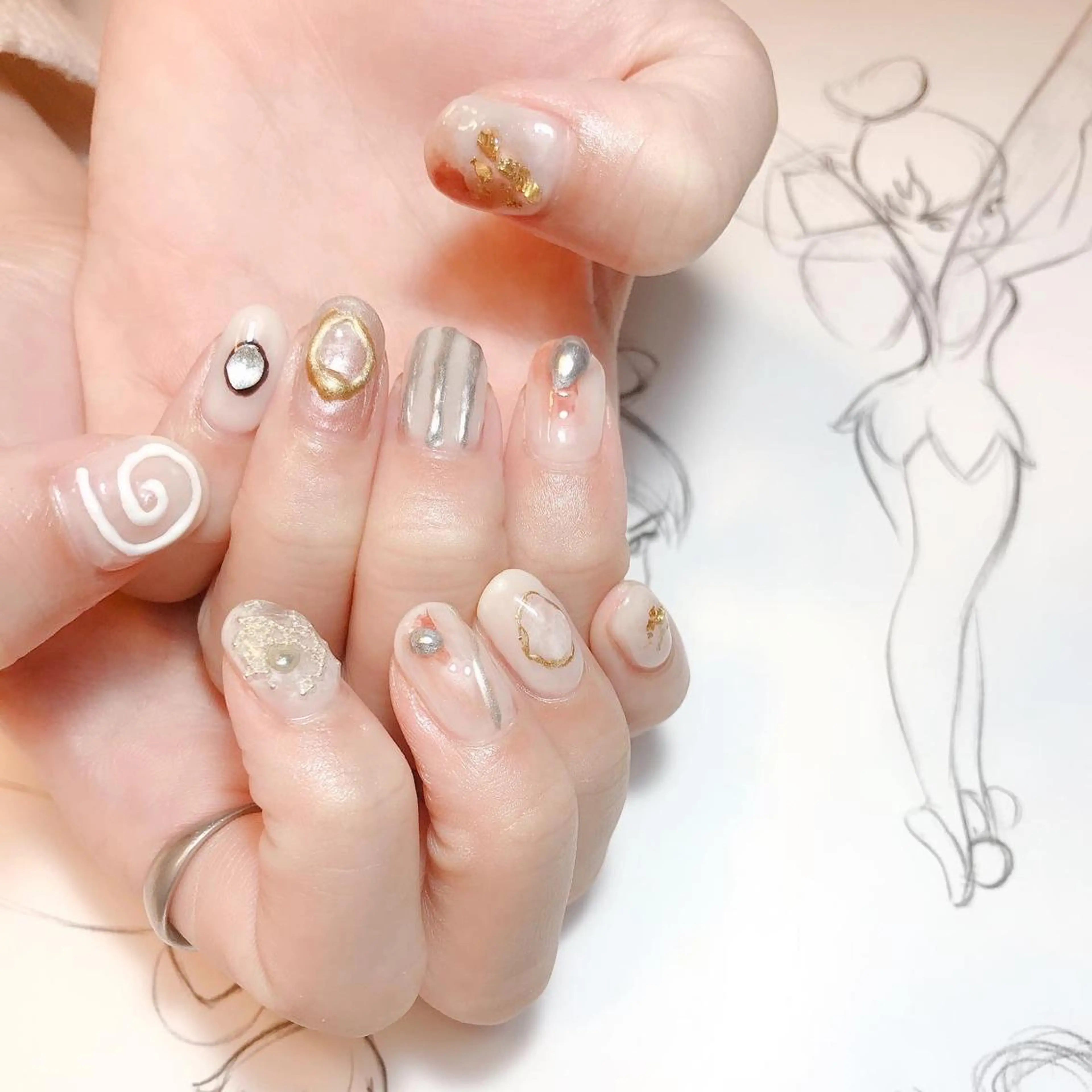 ネイル ニュアンスネイル owlnail /持込みデザイン専門のネイルデザイン